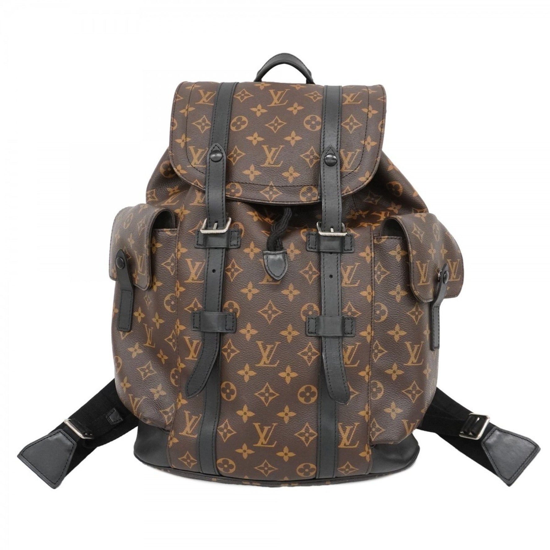 Louis Vuitton Monogram Macassar Christopher MM Backpack/Daypack M43735 Brown/Black for Men and Women