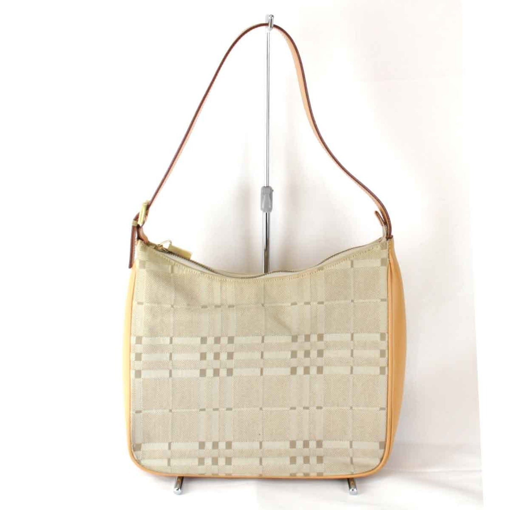 BURBERRY Shoulder Bag Canvas/Leather Brown Women's