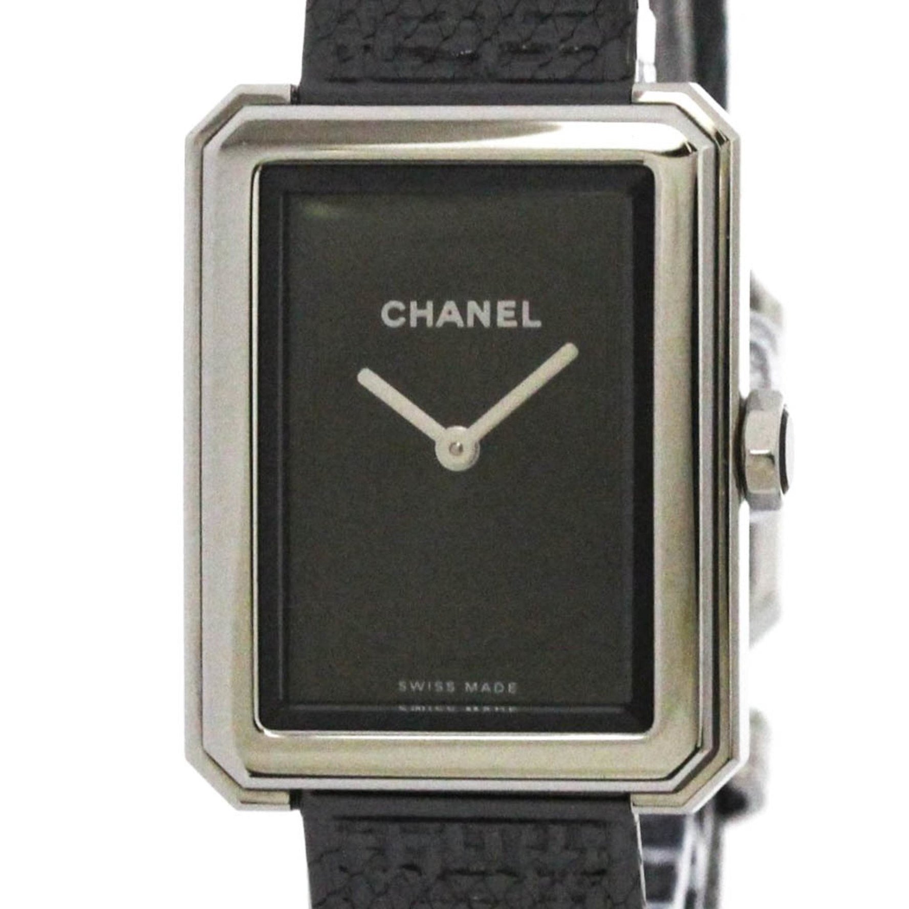 CHANEL Boy-Friend Steel Leather Quartz Ladies Watch (外装仕上げ済み)