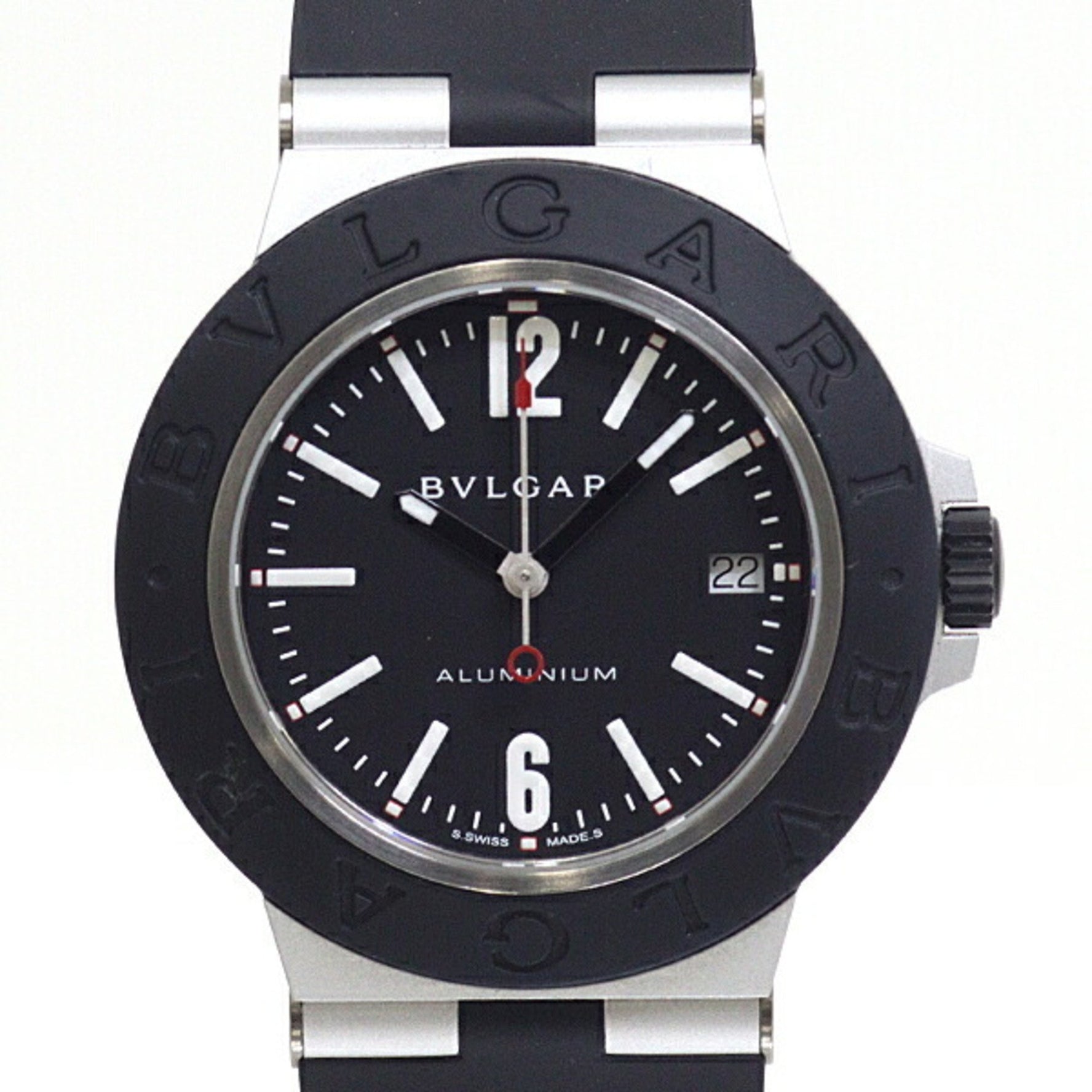 BVLGARI Watch Aluminum Automatic Black Dial Winding