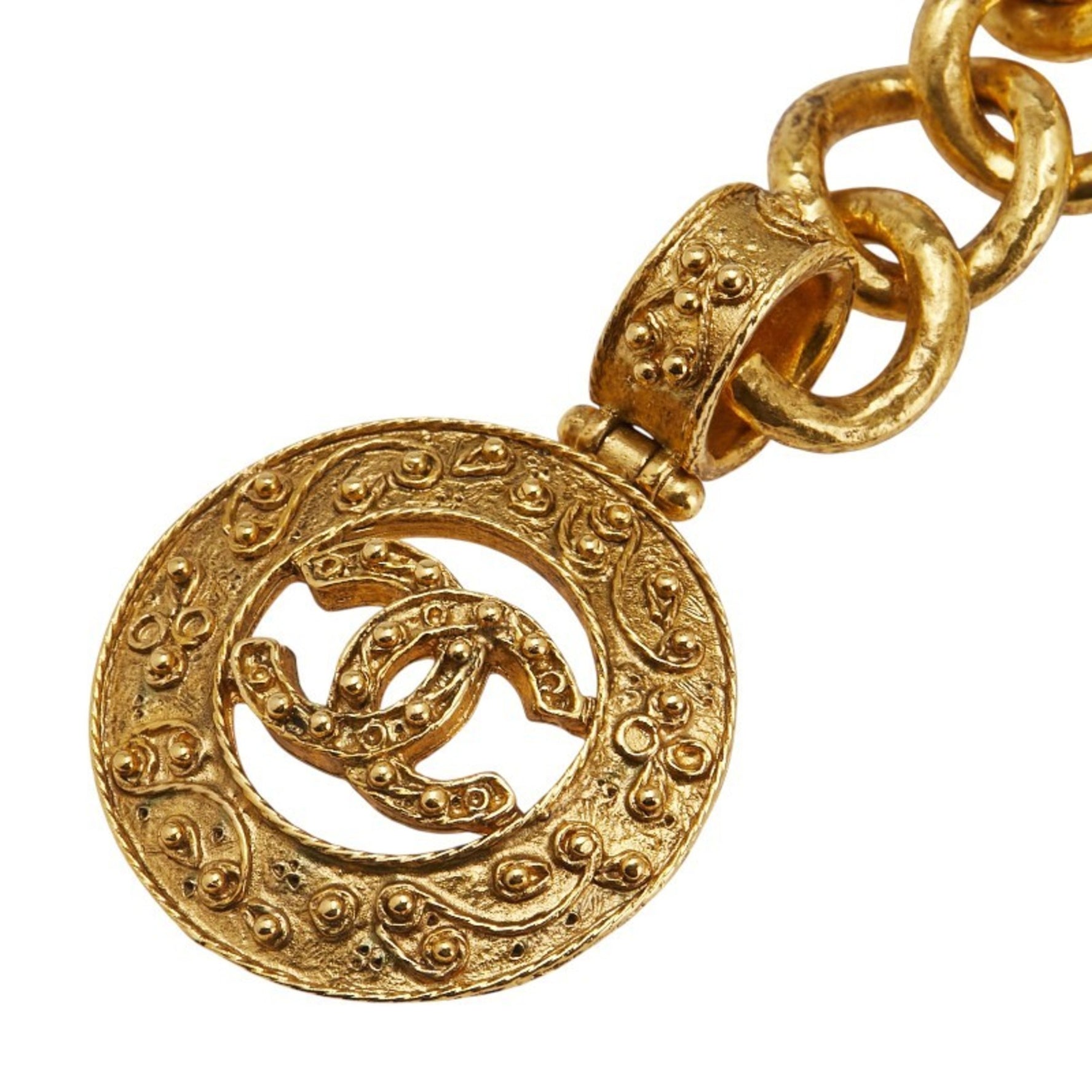 Vintage Chanel Coco Mark Chain Belt, Plated