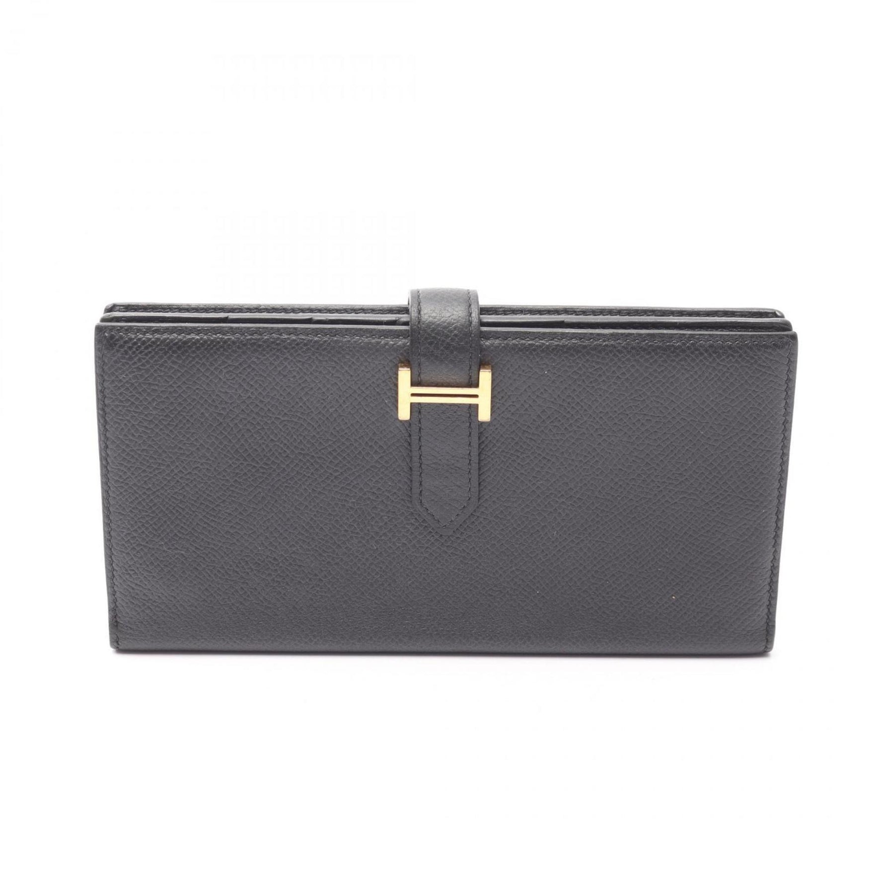 Hermes Hermès Bearn Soufflet Bi-fold Long Wallet Leather Epsom