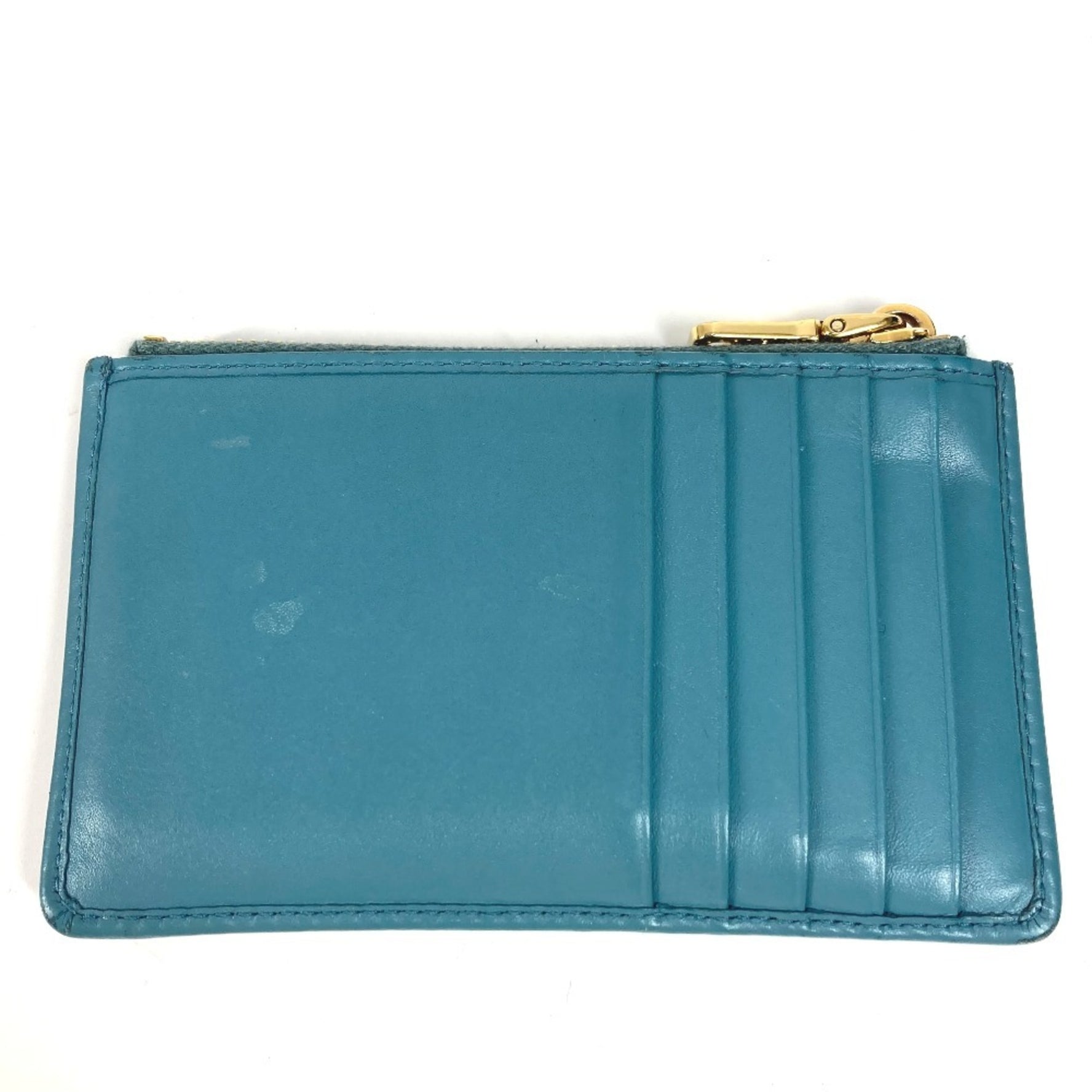 Miu Miu MIU Logo Wallet Coin Purse Fragment Case Wallet/Coin Leather
