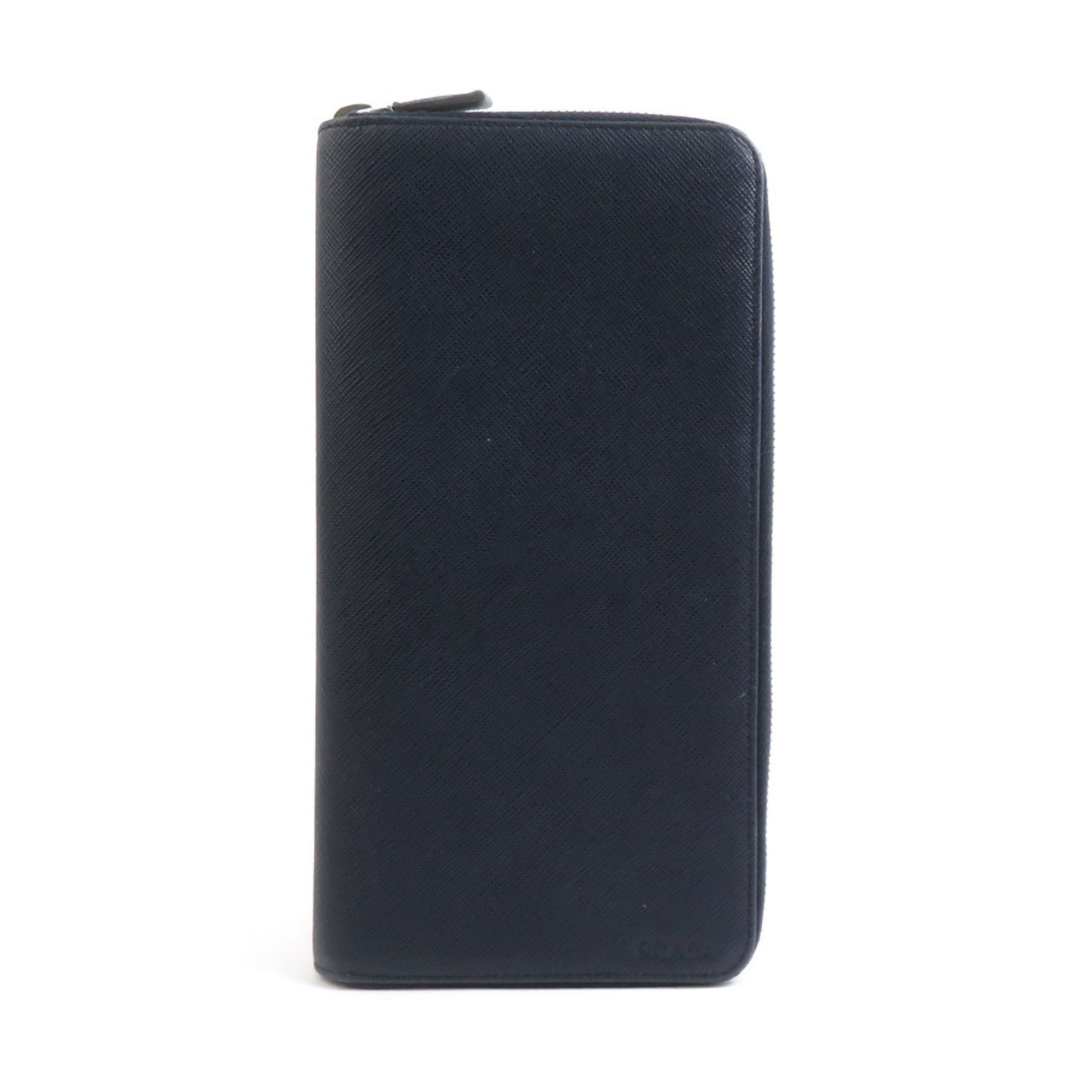 Prada Organizer Long Wallet, Leather, Navy, Men's, 2ML220 56302a