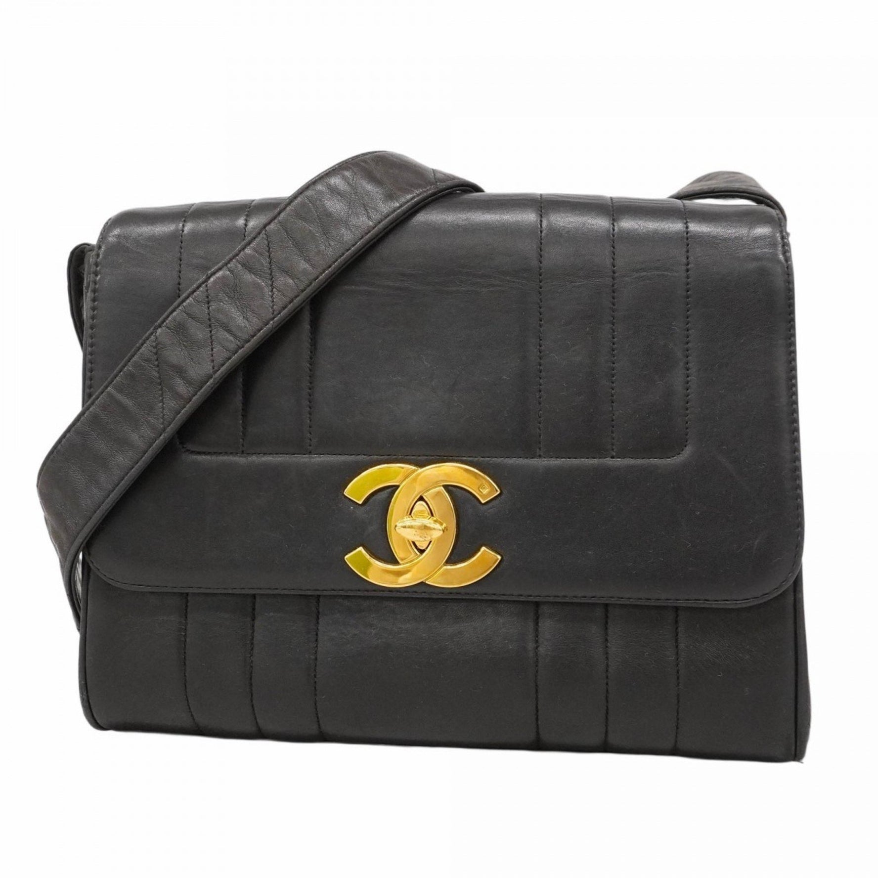 Chanel Mademoiselle Shoulder Bag, Lambskin, Black, Women's