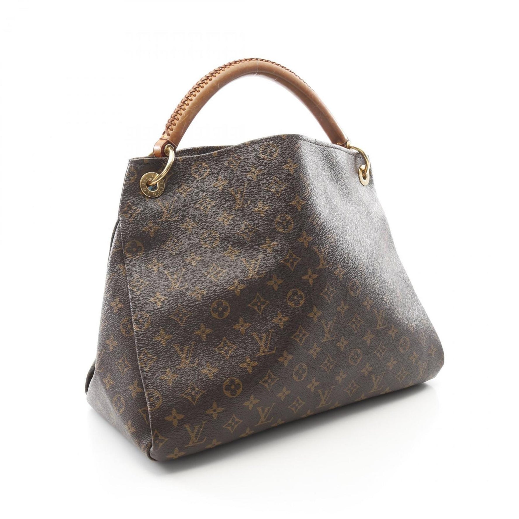 Louis Vuitton Artsy MM Shoulder Bag in Coated Canvas and Leather with Monogram Design, Brown