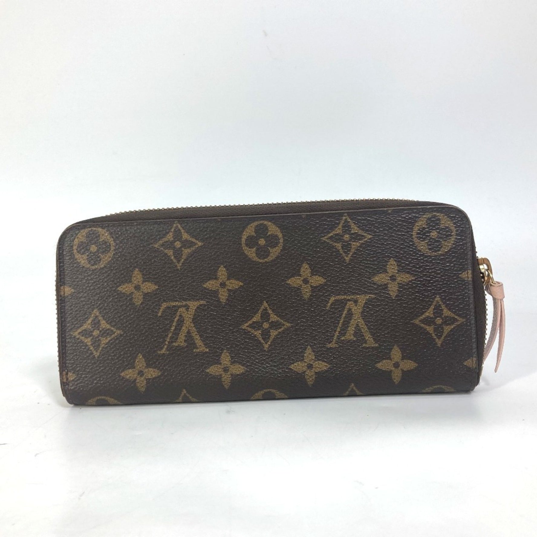 Louis Vuitton Monogram Portefeuille Clemence Round Zip Long Wallet in Canvas, Rose Ballerine, Pink