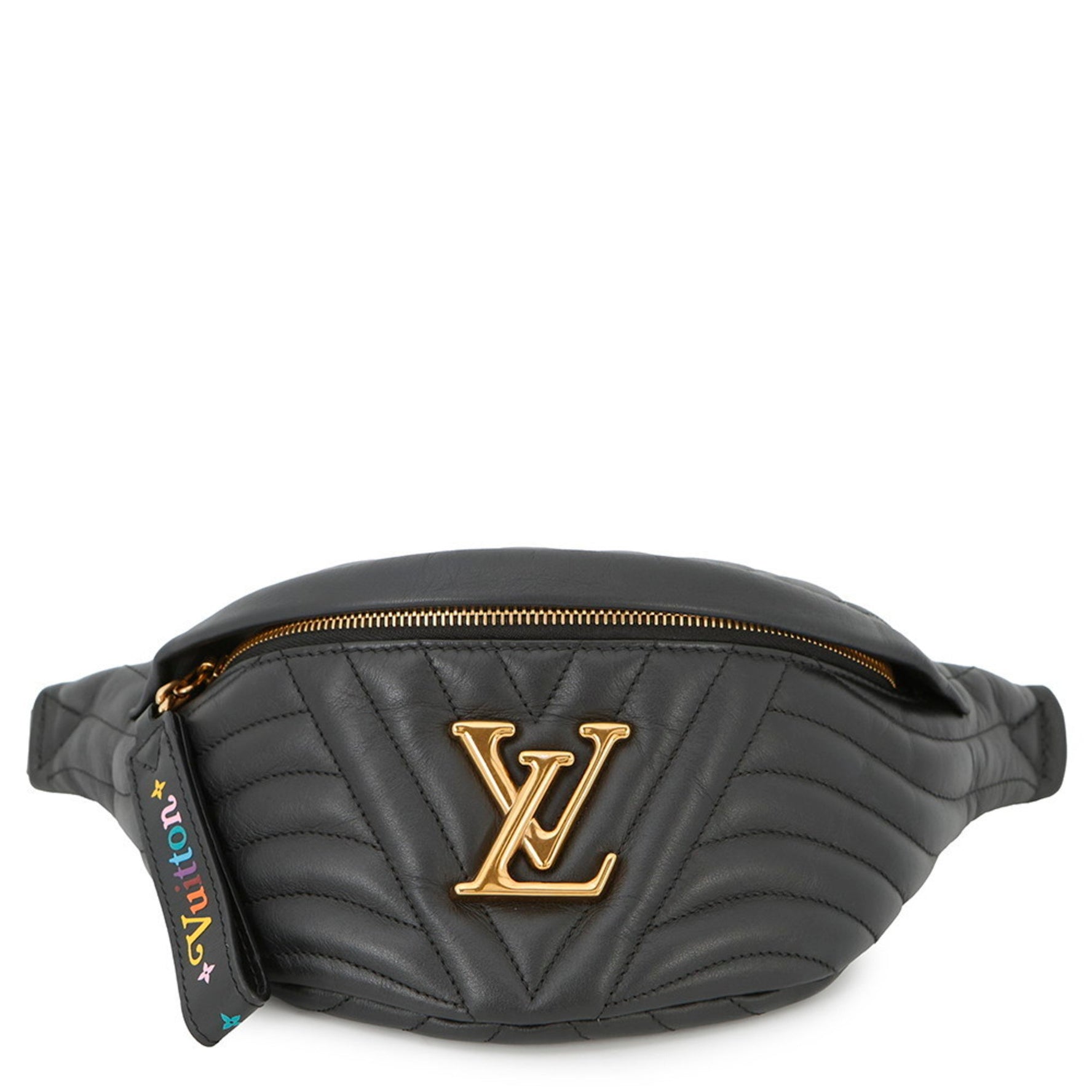 Louis Vuitton New Wave Calf Leather Bumbag Waist Bag in Black