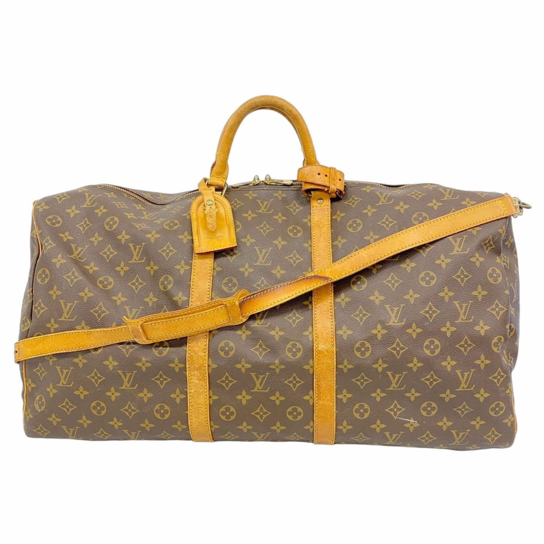 Louis Vuitton Monogram Keepall Bandouliere 60 Boston Bag M41412 Brown Men's Women's P1211551