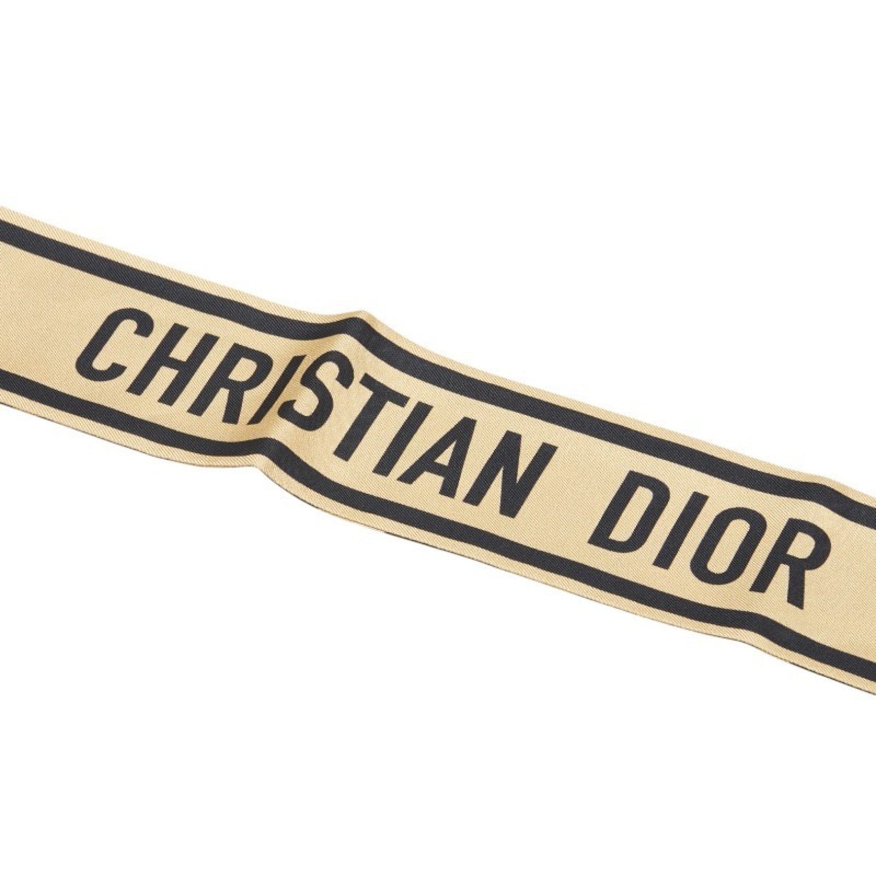 Christian Dior Dior Mitzah Leopard Print Scarf, Brown and Black Silk