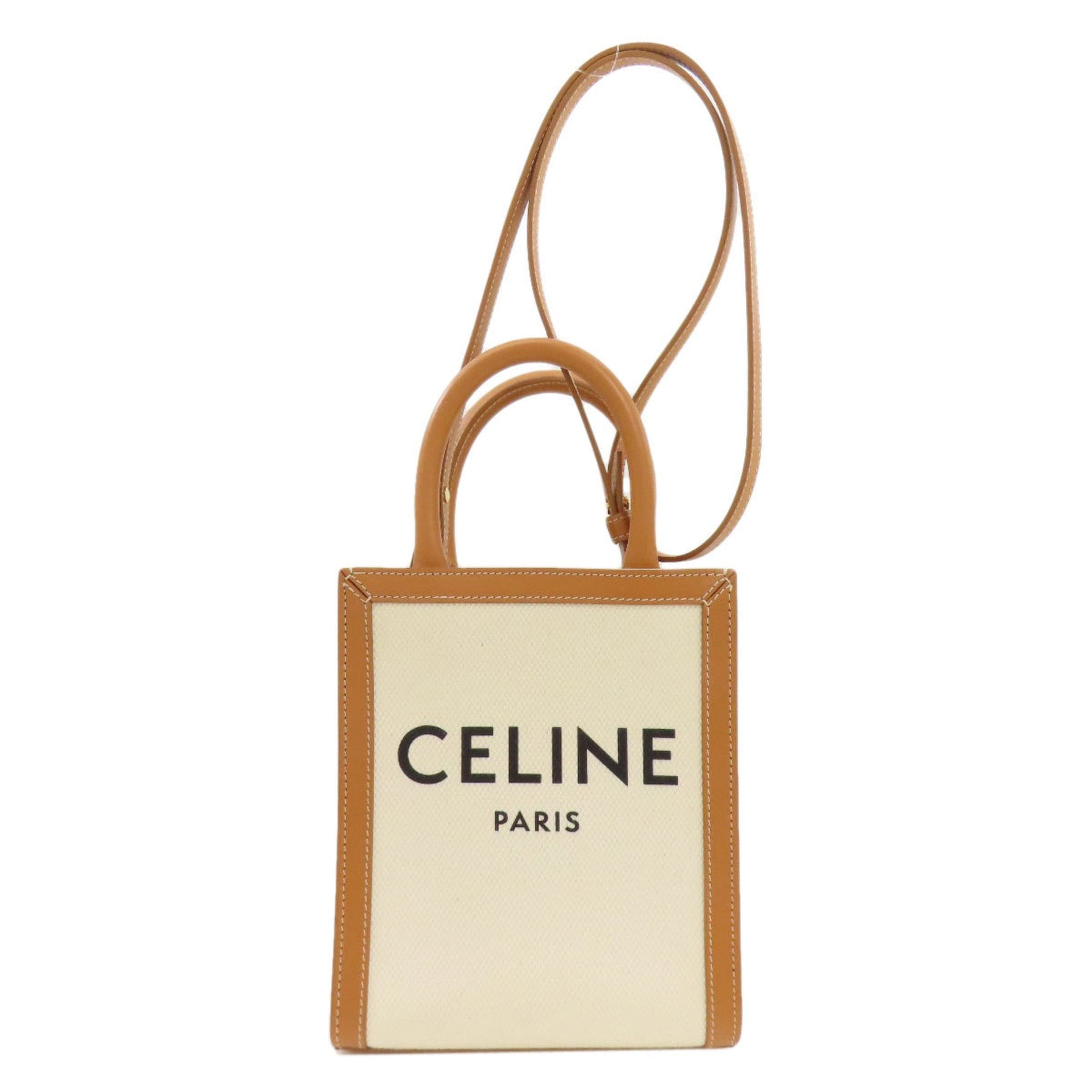 Celine Mini Vertical Cabas Handbag Canvas