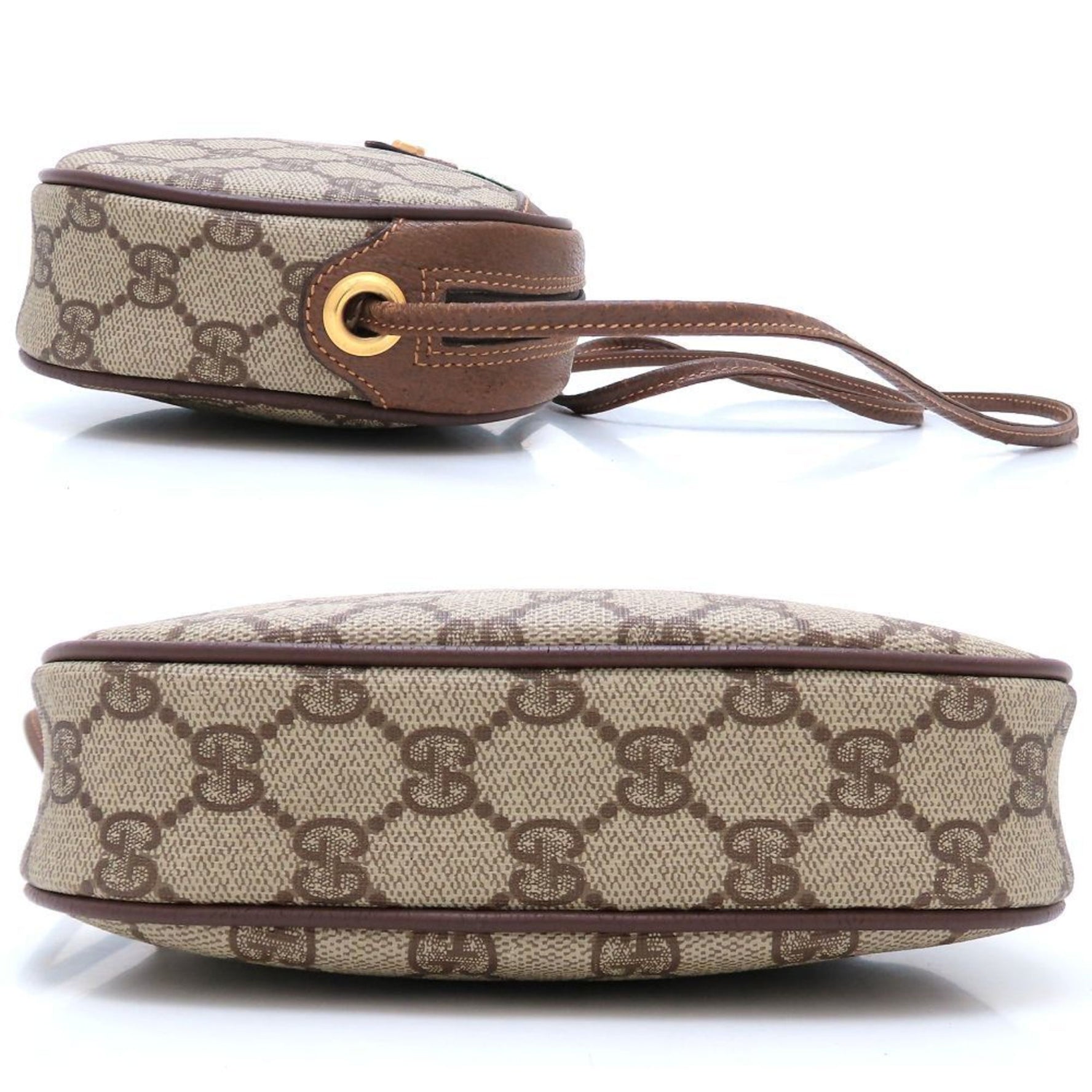 GUCCI GG Plus Sherry Line Old 007.58.6112 Shoulder Bag in Supreme Canvas and Leather, Ebony