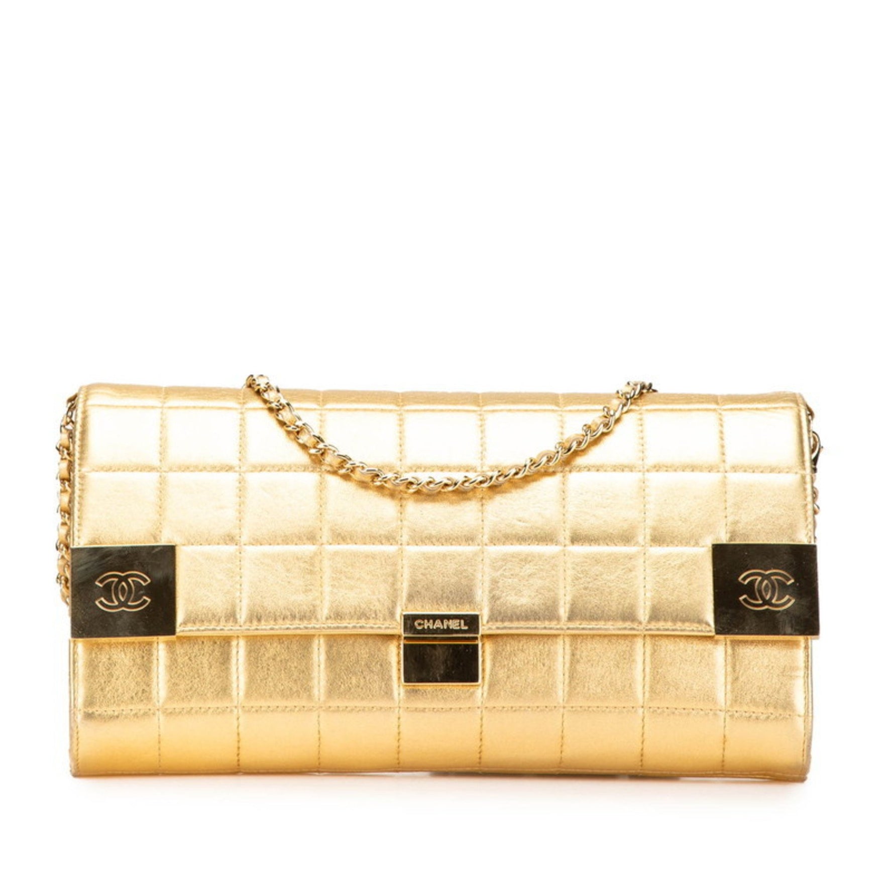 Chanel Chocobar Coco Mark Chain Shoulder Bag, Lambskin