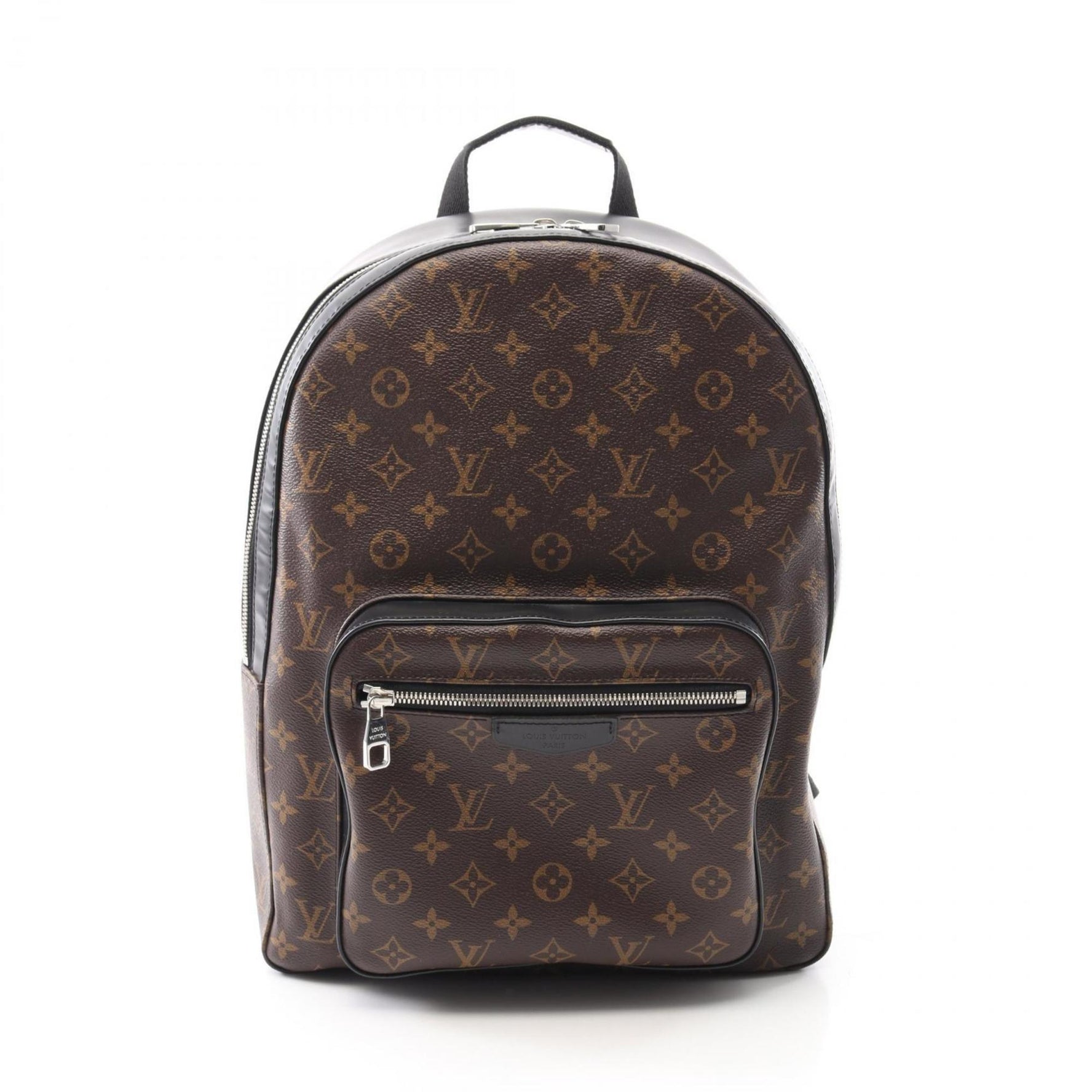 Louis Vuitton Josh Backpack, Coated Canvas and Leather, Monogram Macassar, Brown Black