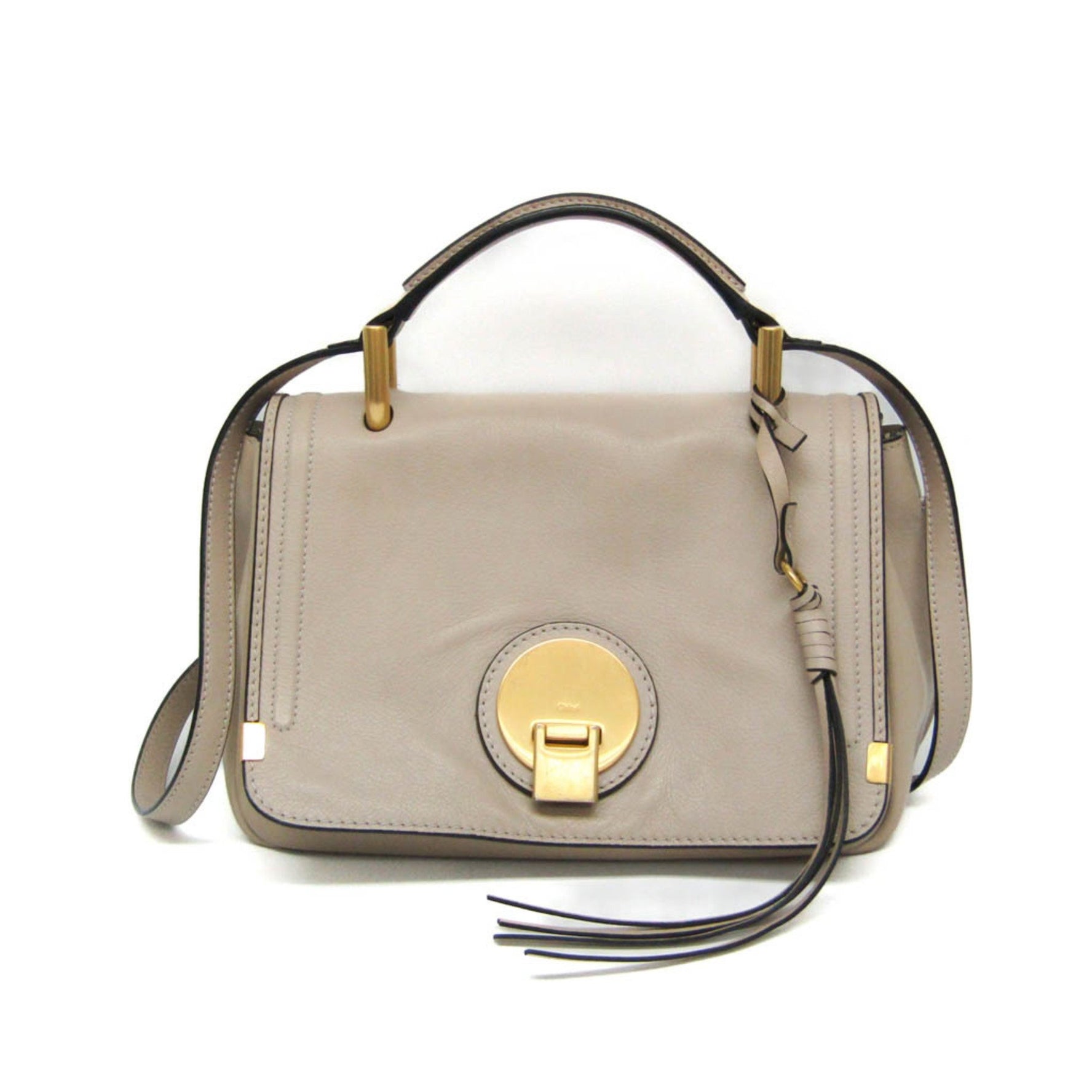 Chloé Indy Leather,Suede Handbag,Shoulder Bag Gray Beige