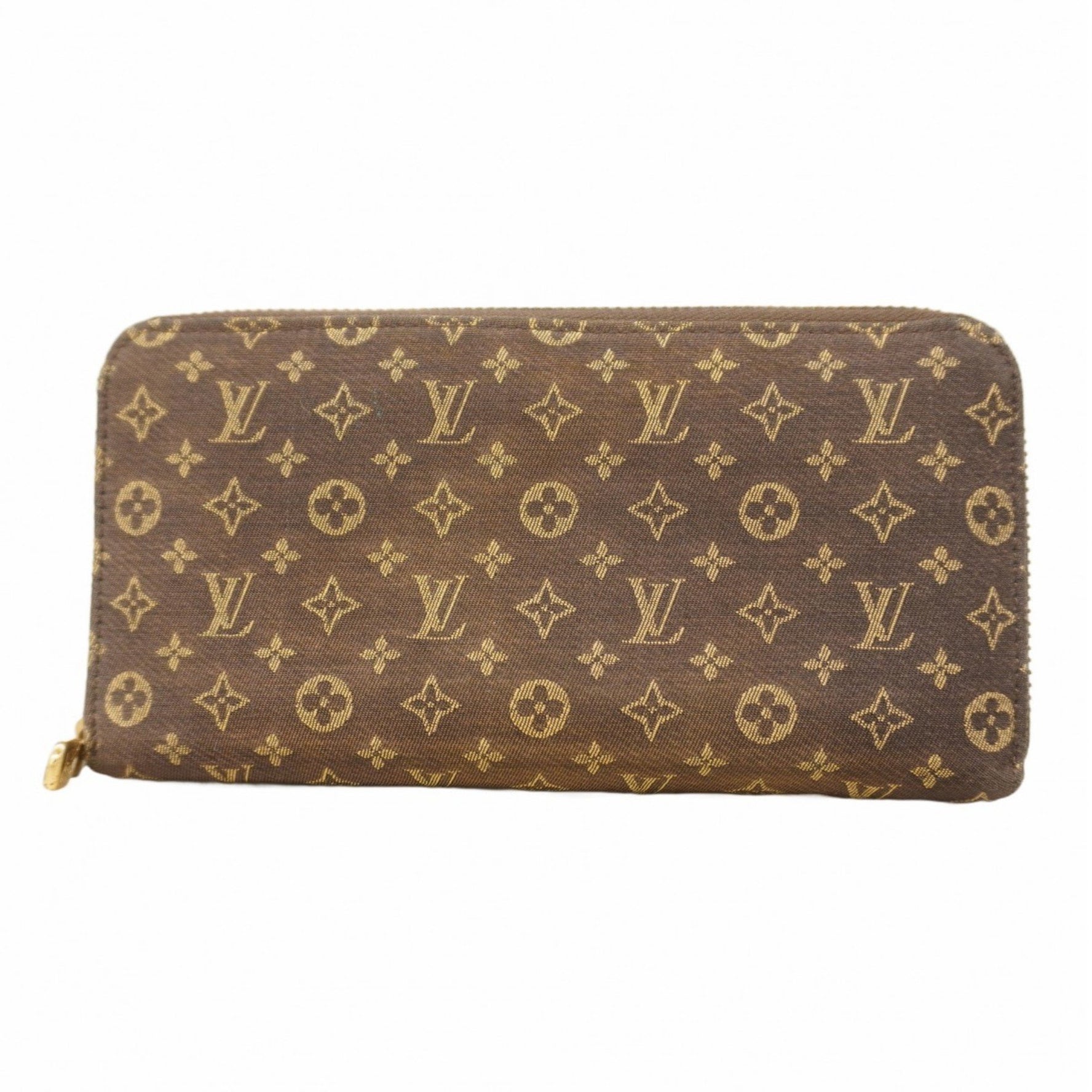 Louis Vuitton Monogram Mini Lin Zippy Wallet M95235 Ebene Women's
