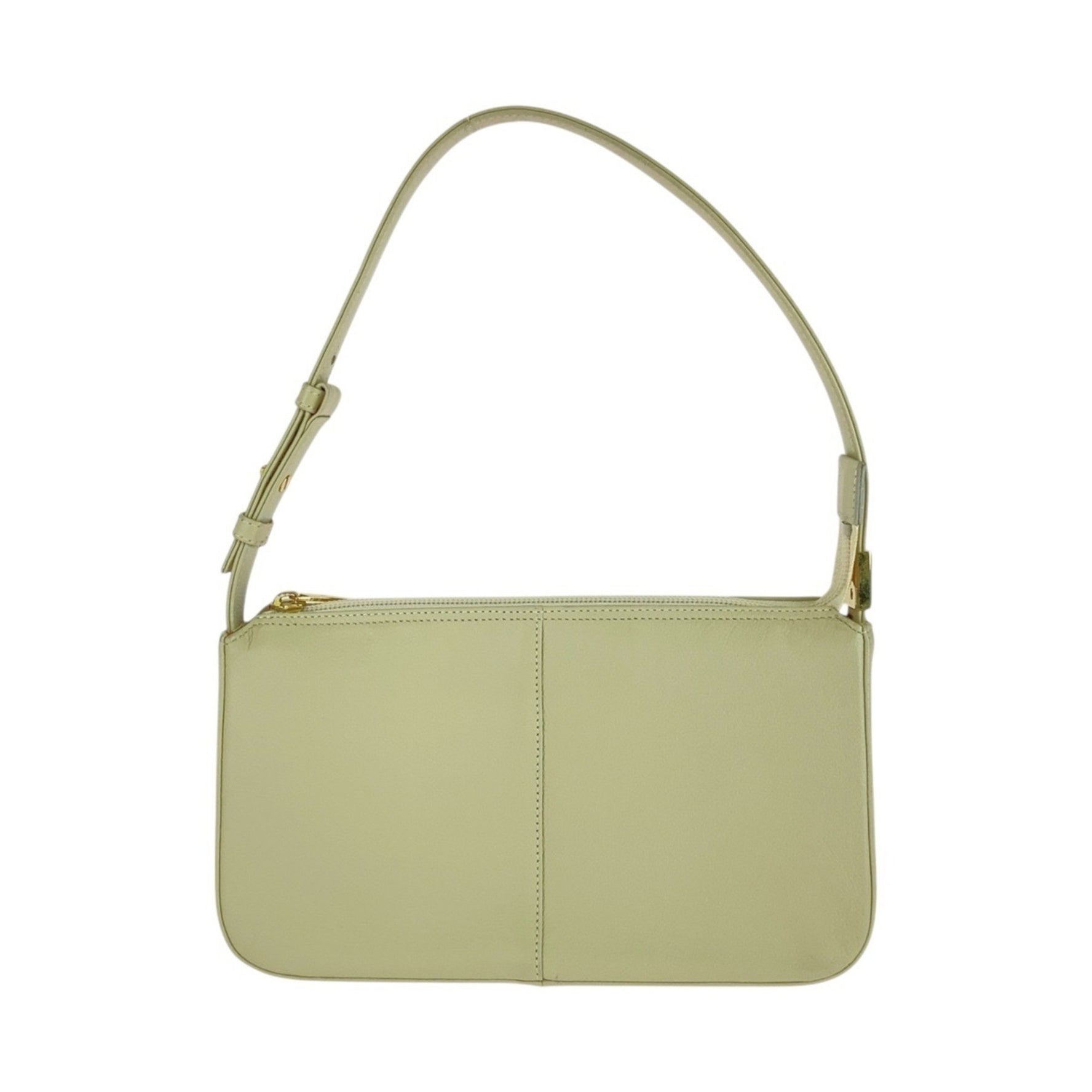 BURBERRY Medium check pattern off-white cream gold hardware leather handbag shoulder bag for women