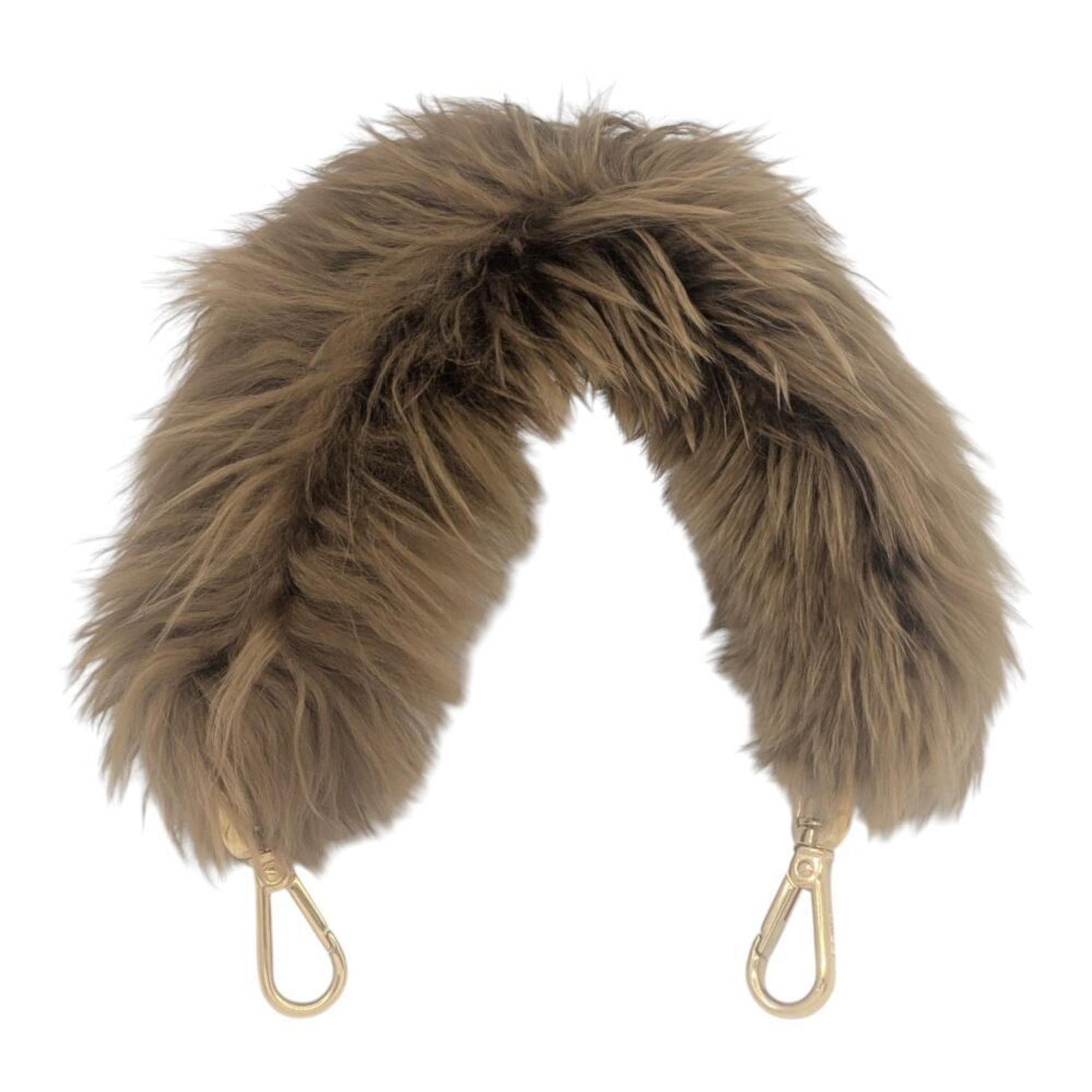 FENDI Strap You Fur Leather Bag