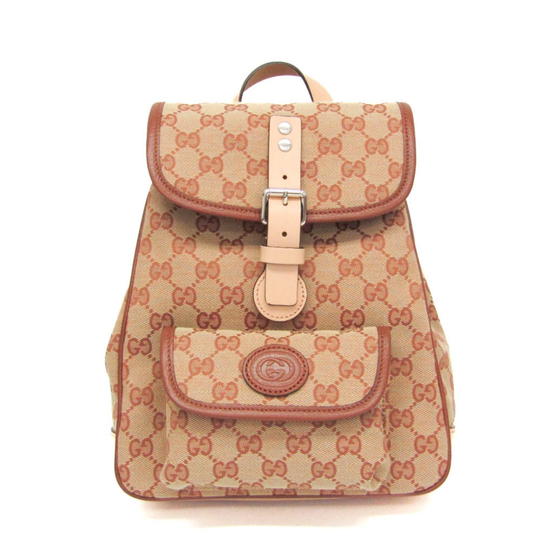 Gucci GG Canvas Children's Boys,Girls GG Canvas,Leather Backpack Beige,Brown