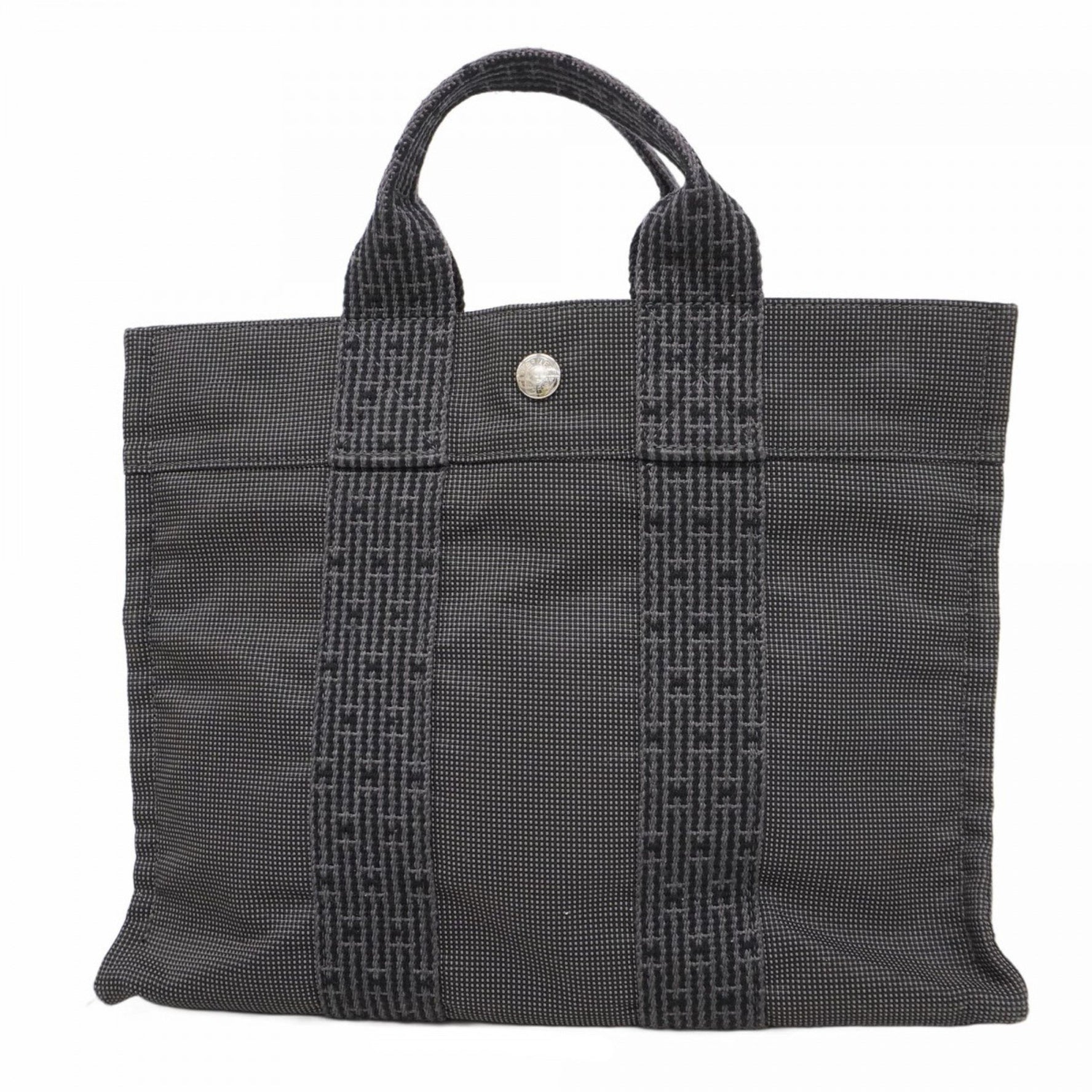 Hermes Hermès Air Line PM Tote Bag, Canvas, Gray, Women's