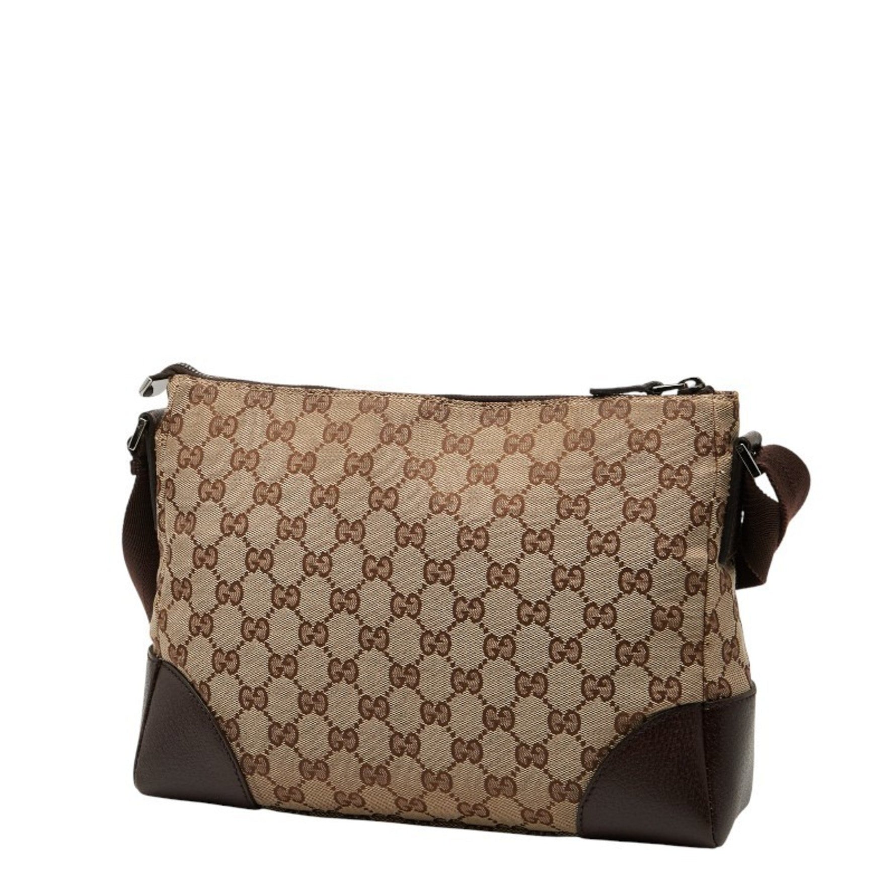 Gucci GG Canvas Crossbody Shoulder Bag and Leather