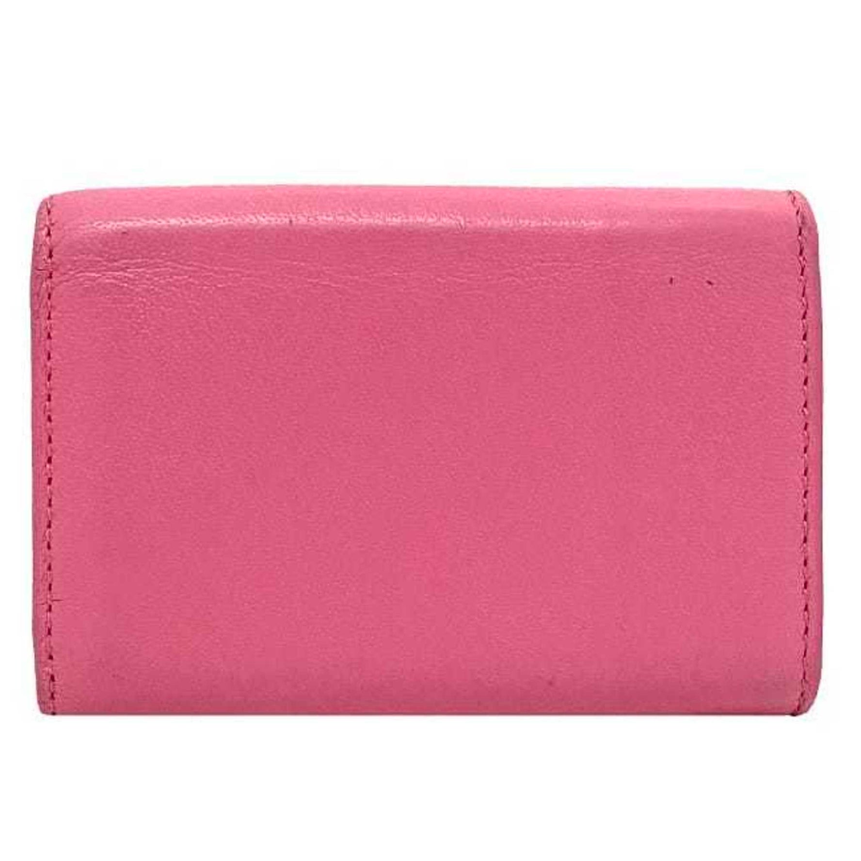 Balenciaga Trifold Wallet Paper Pink Leather BALENCIAGA Size Women's