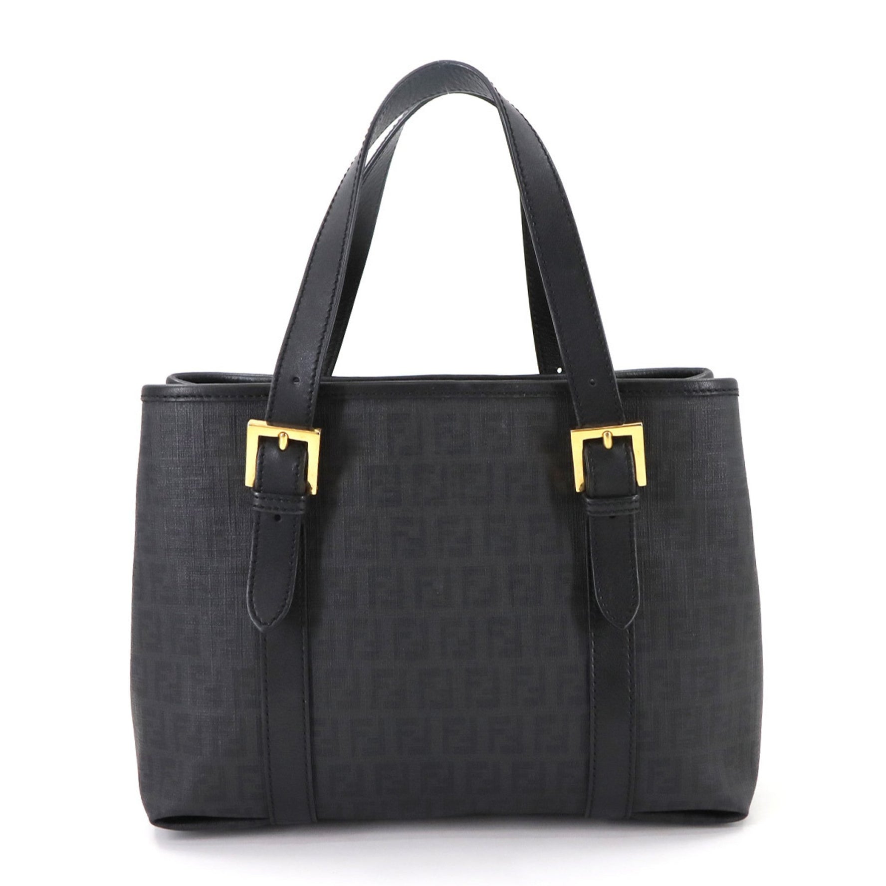 Fendi Zucchino Handbag, PVC Leather with Gold Hardware