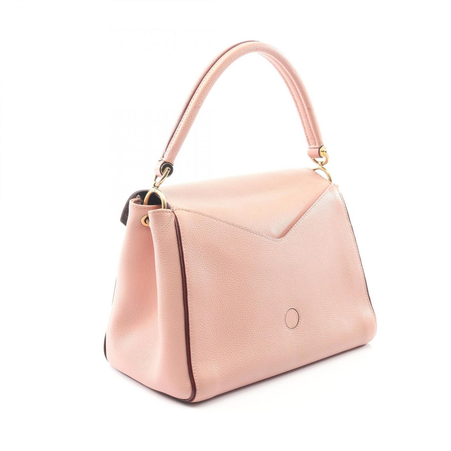 Louis Vuitton Double V Monogram Handbag, Leather and Coated Canvas, Pink Brown