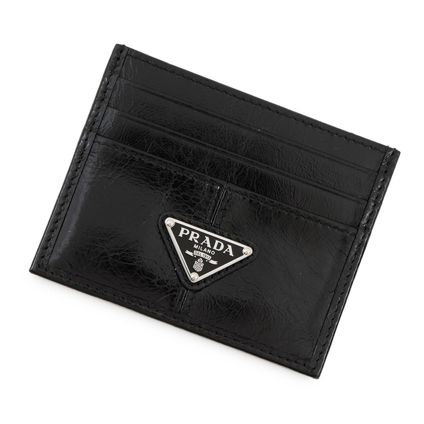 Prada Business Card Holder/Card Case in Soft Look Leather 2MC025 PRADA Wallet Black