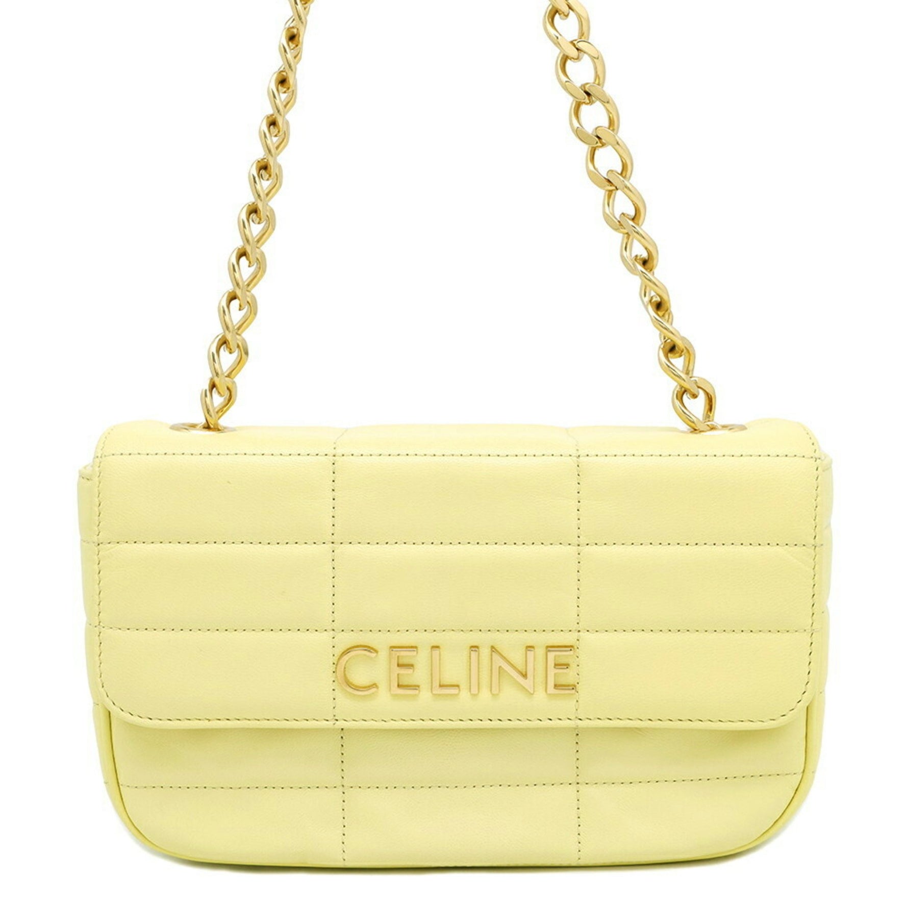 Celine Chain Shoulder Bag Monochrome Black