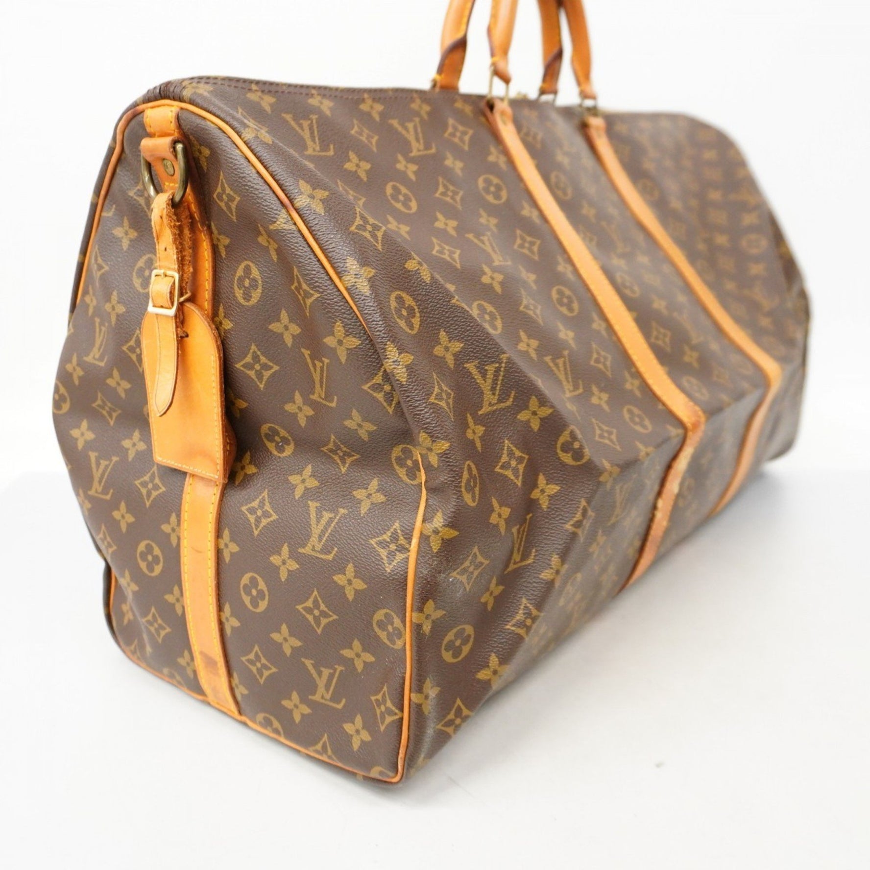 Louis Vuitton Monogram Keepall Bandouliere 60 Boston Bag Brown Men's/Women's