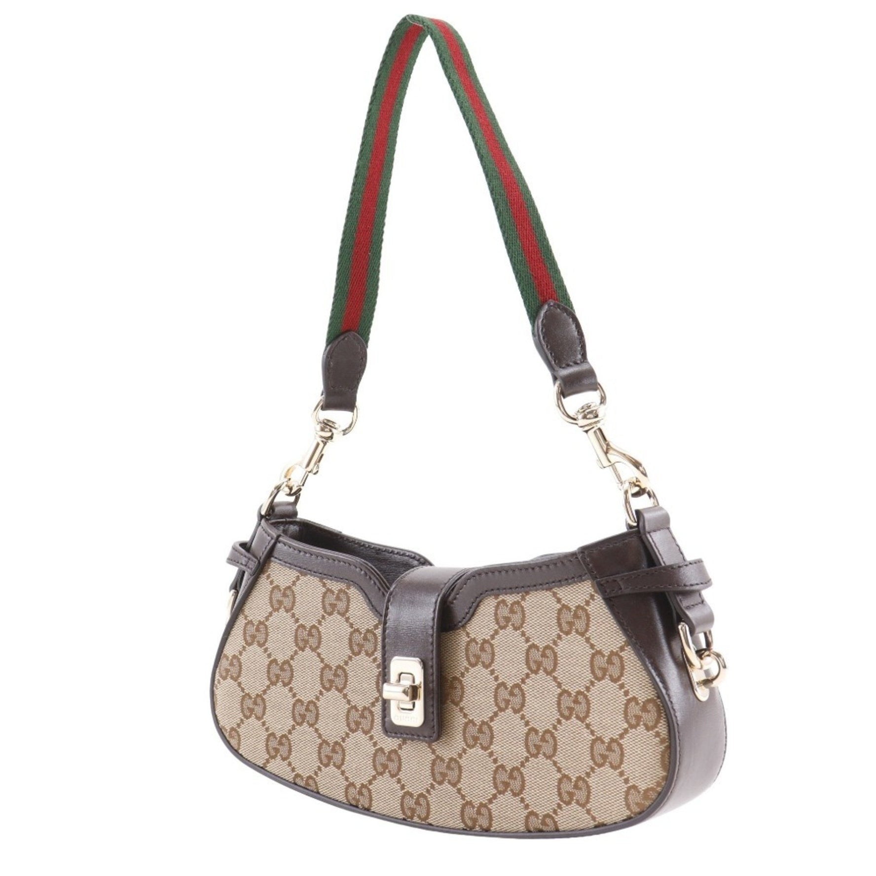 Gucci Moonside Shoulder Bag in GG Canvas with Turnlock, Unused