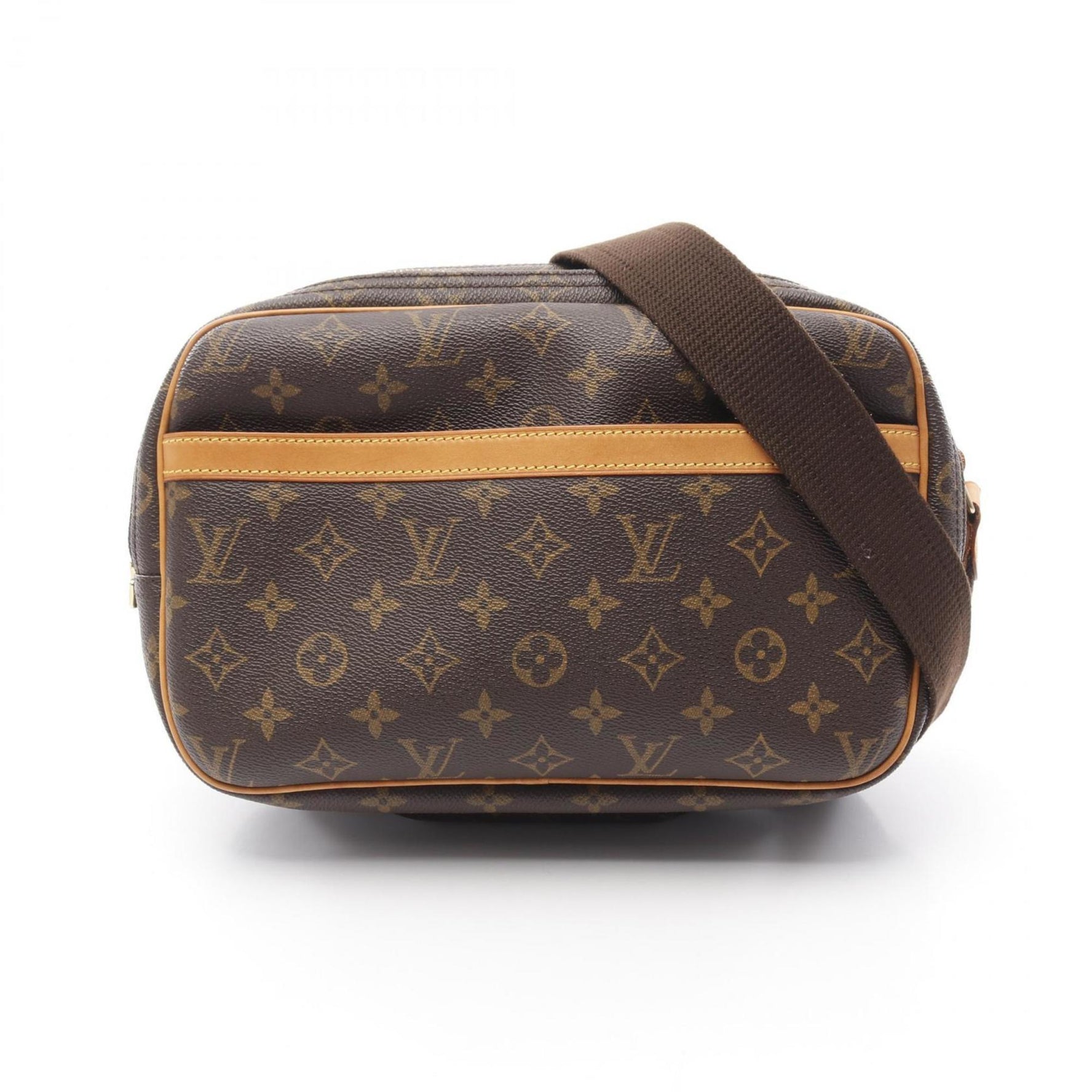 Louis Vuitton Reporter PM Shoulder Bag, Coated Canvas and Leather, Monogram, Brown
