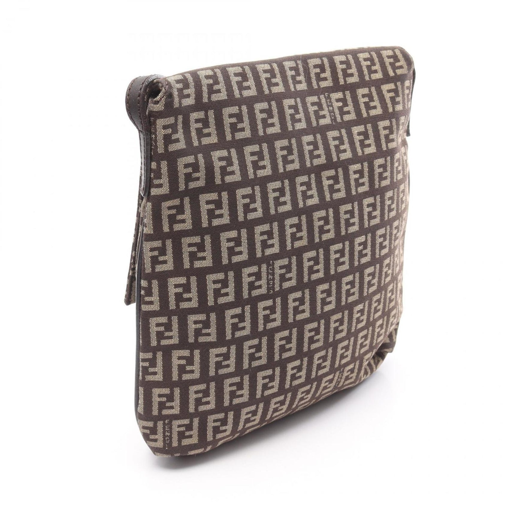 Fendi Zucchino Shoulder Bag, Canvas and Leather