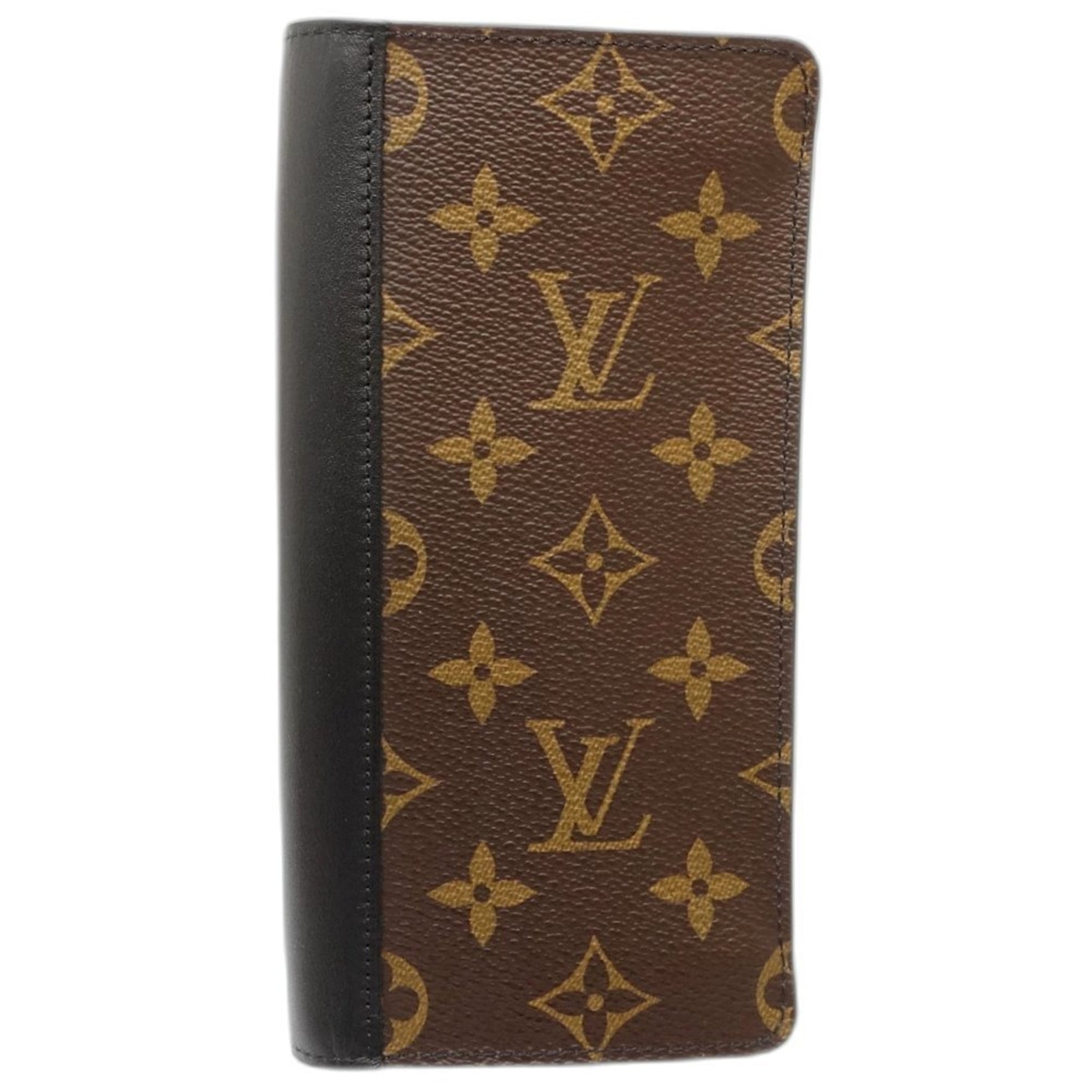 Louis Vuitton Long Wallet Tanon Monogram Macassar Brown Black
