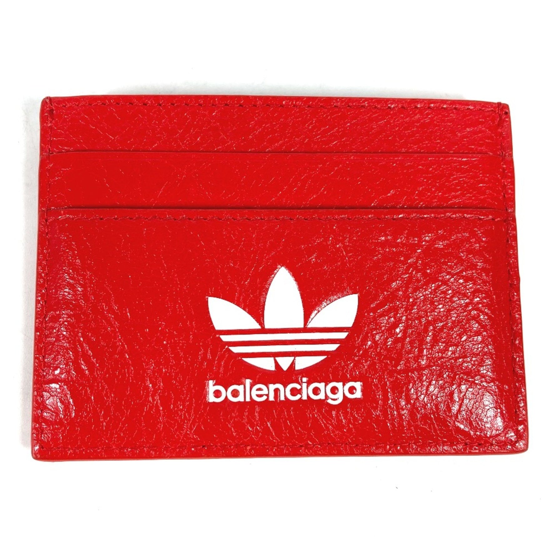Balenciaga Business Card Holder Pass Case Card Case Red White