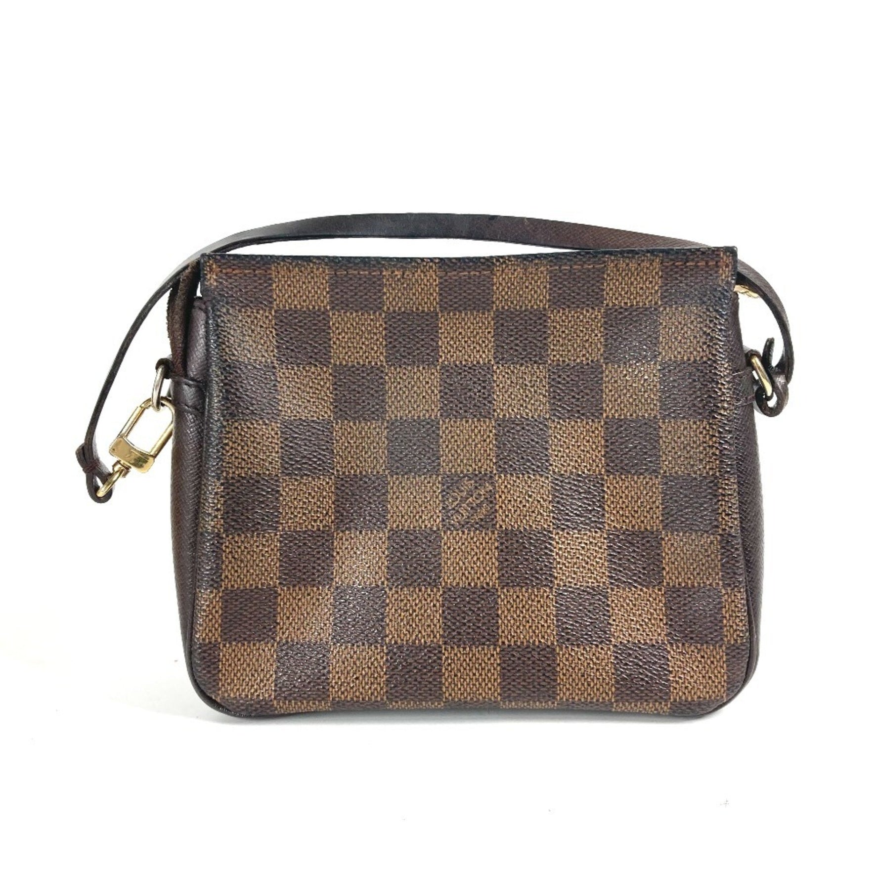 Louis Vuitton Damier Truss Makeup Accessory Pouch Bag Shoulder Handbag Canvas Ebene Brown