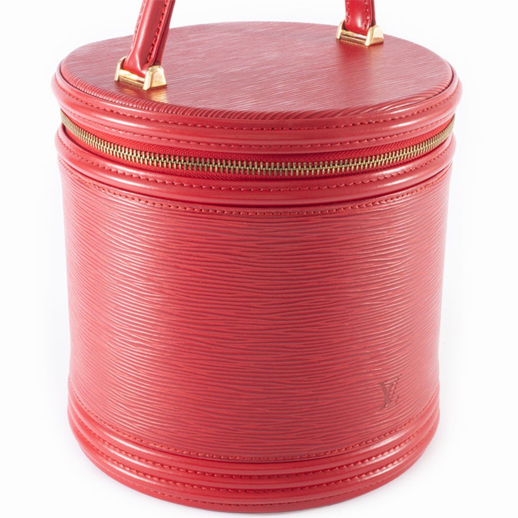 Louis Vuitton Cannes Vanity Bag Epi Leather Castilian Red Handbag (Slightly Sticky)