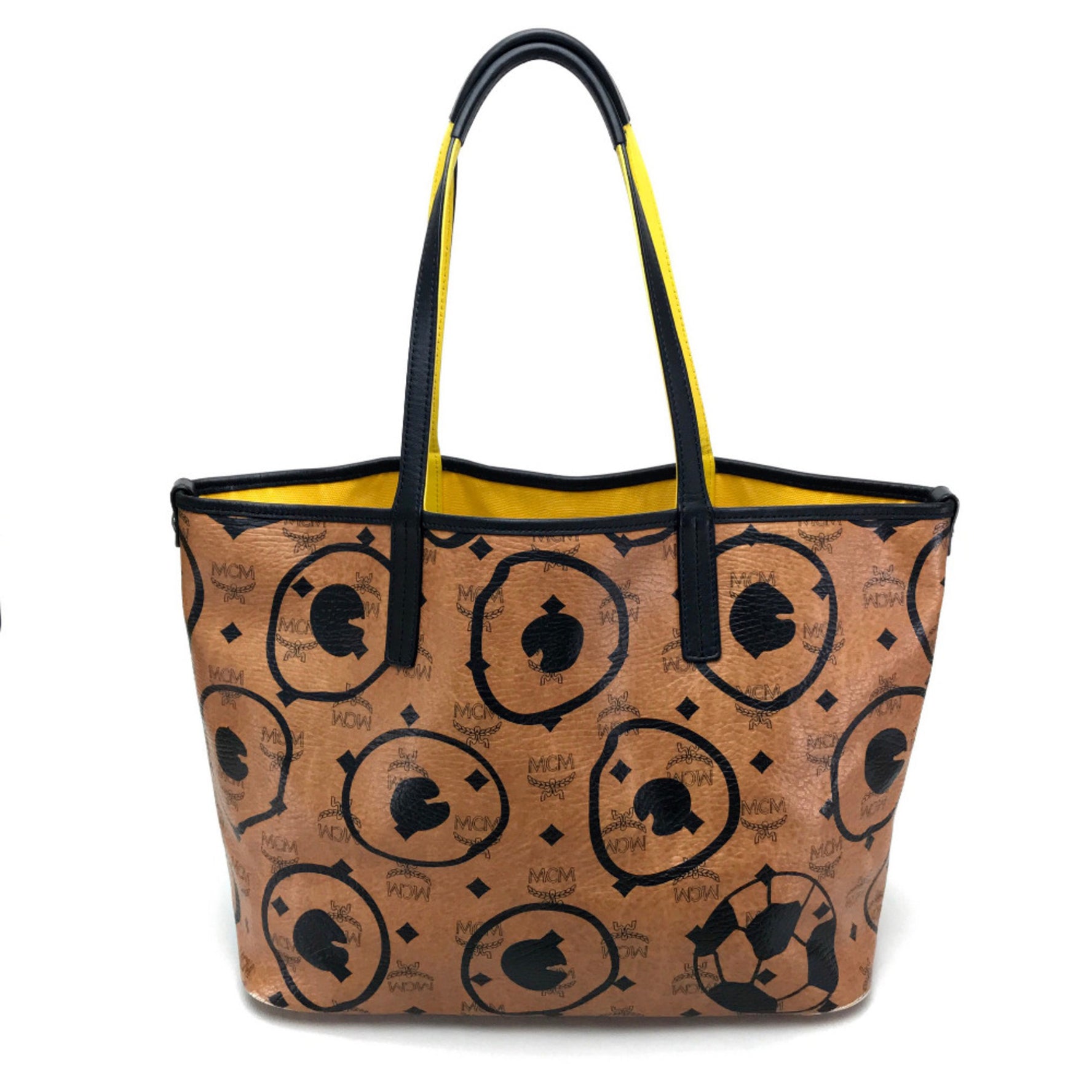 MCM Logogram Bag Tote Bag shawl Shoulder Bag Black
