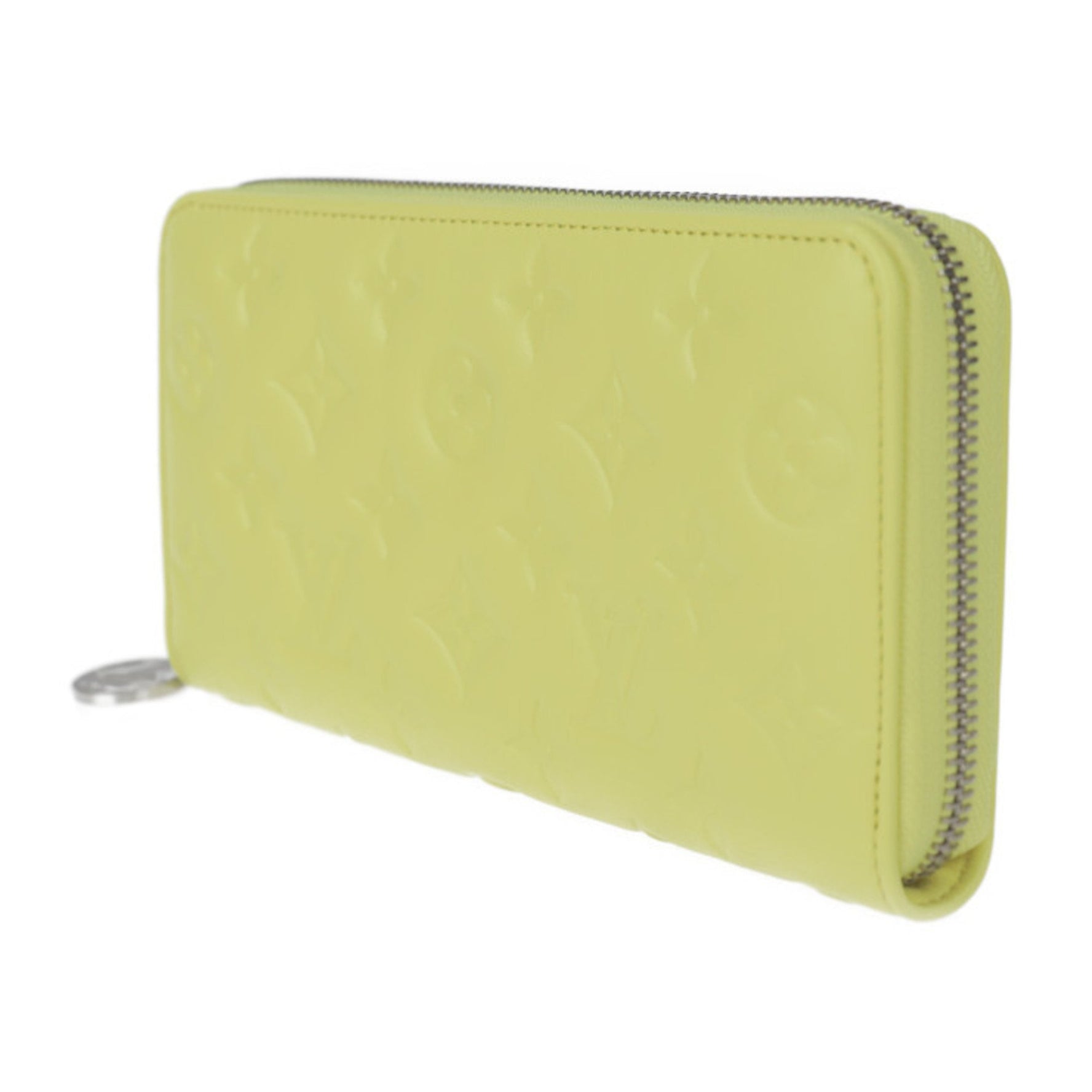 LOUIS VUITTON Zippy Wallet Monogram Long M83104 Lamb Leather Yellow Round R2426113012111