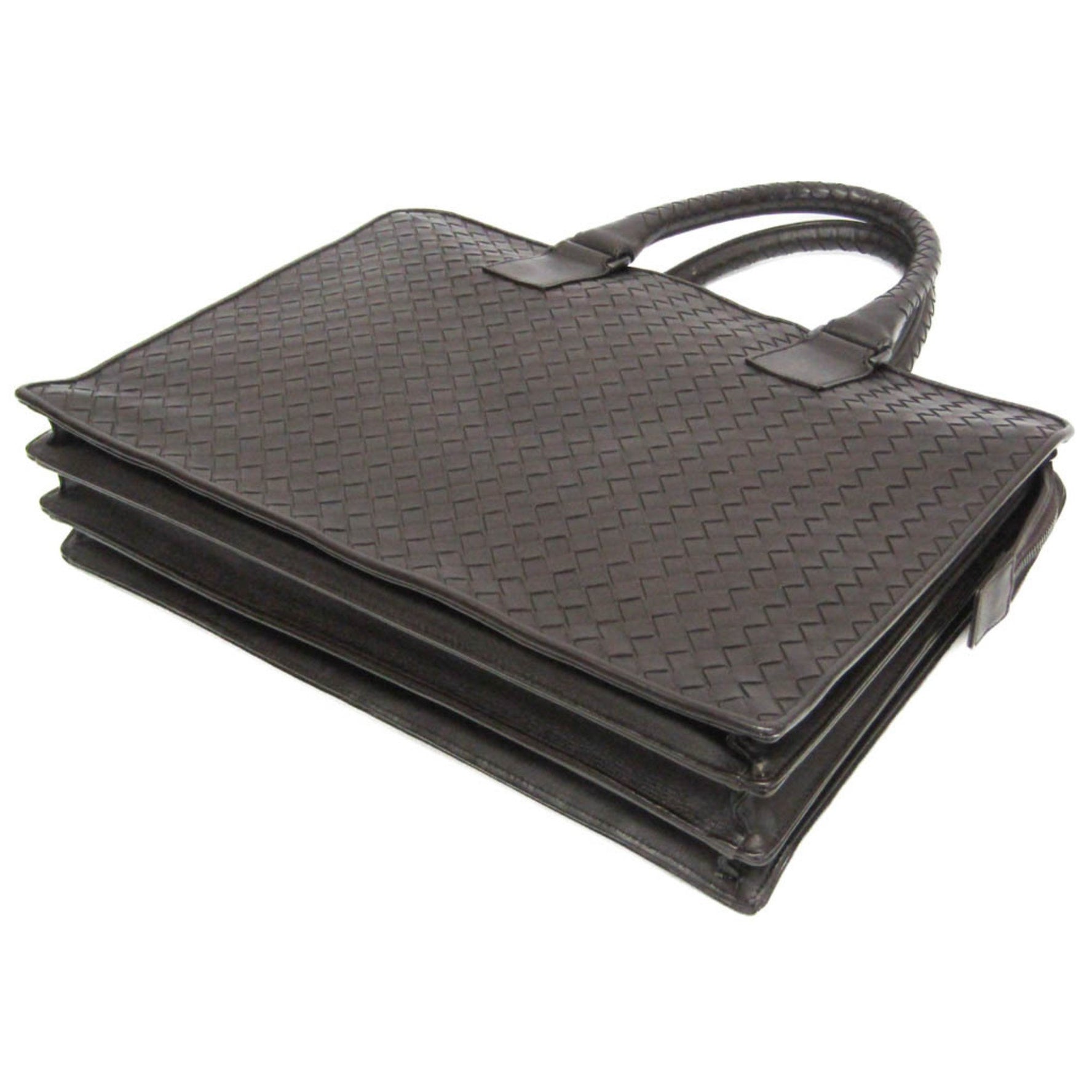 Bottega Veneta Intrecciato Leather Case Dark Brown