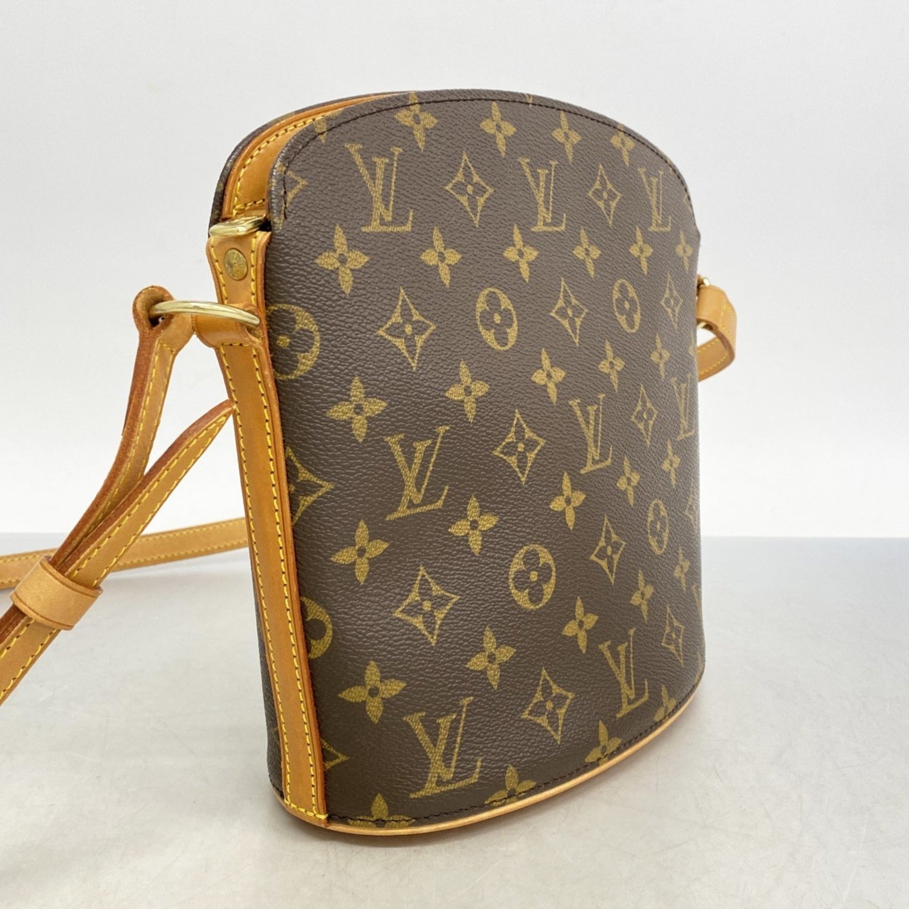 Louis Vuitton Monogram Drouot Shoulder Bag M51290 Brown Women's