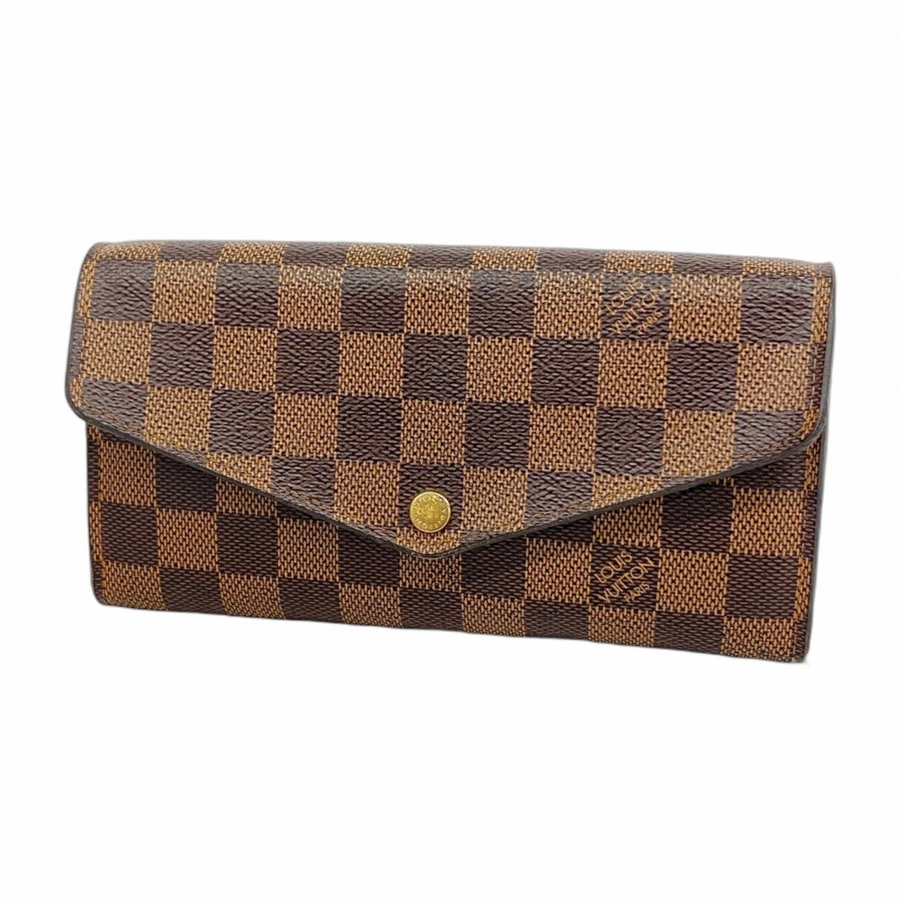 Louis Vuitton Damier Portefeuille Sarah Long Wallet N63209 Ebene Women's