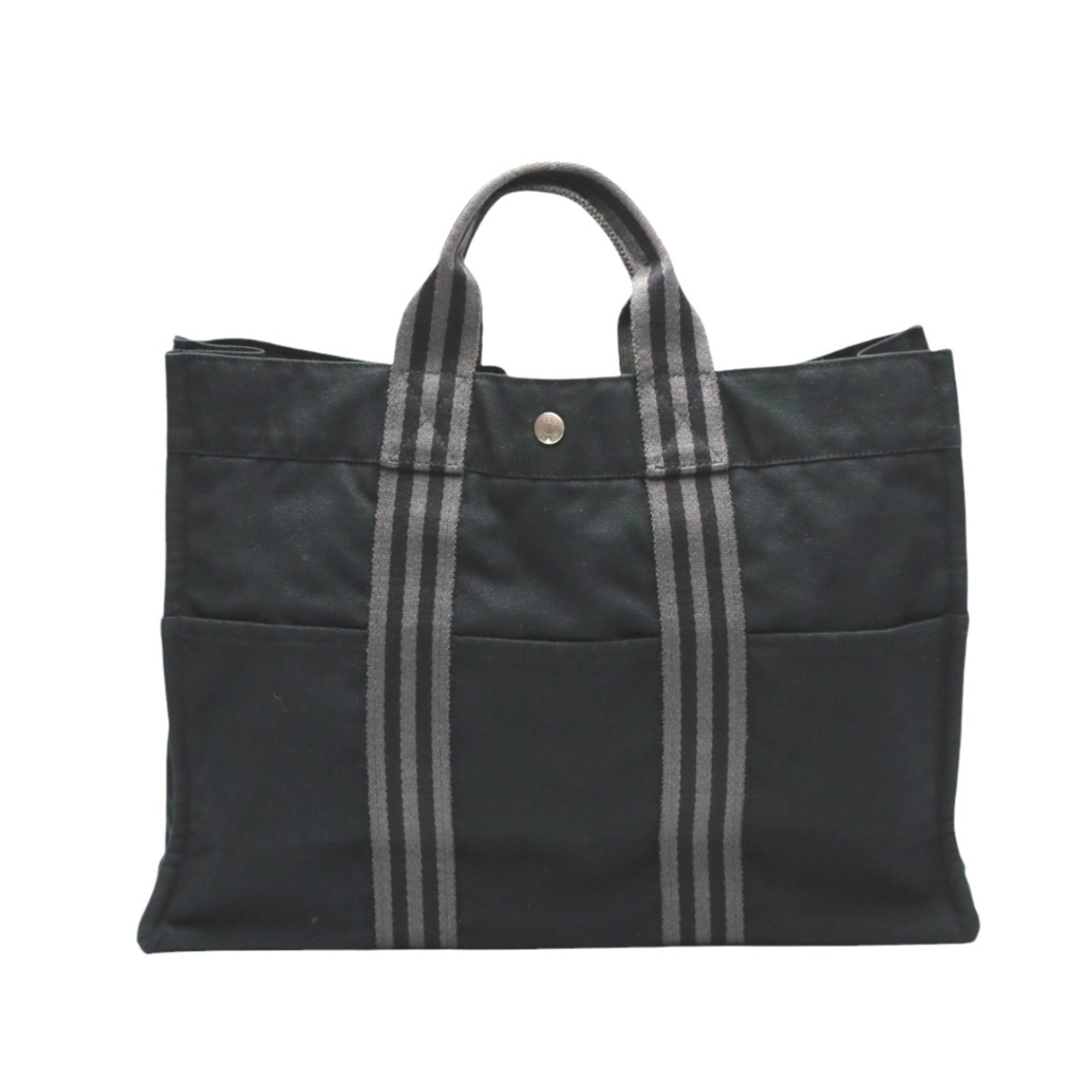 Hermes HERMES Bag Air Line Cotton Foule MM Black