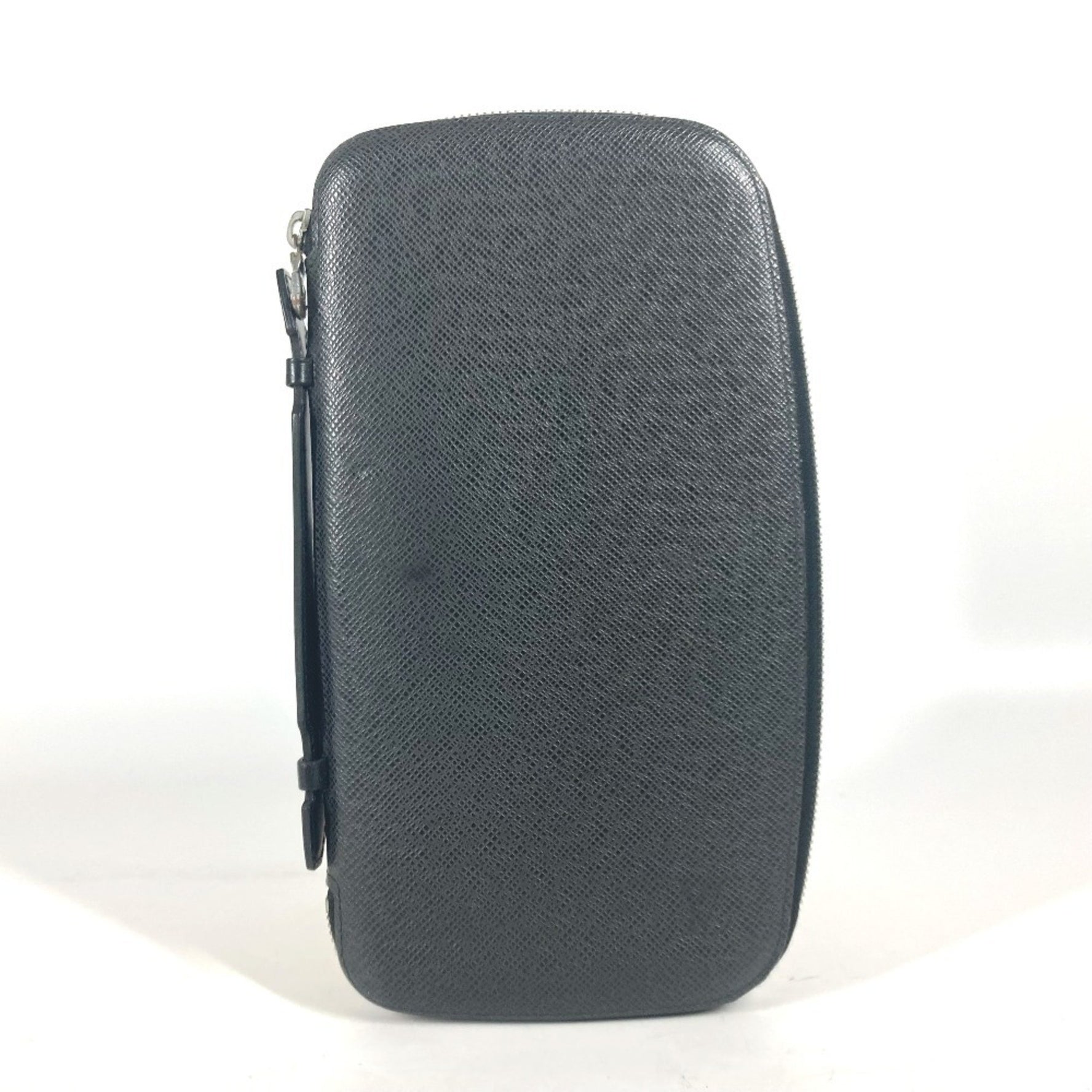 LOUIS VUITTON M30652 Taiga Organizer Atoll Handbag Travel Case Long Wallet Leather Men's Ardoise Black