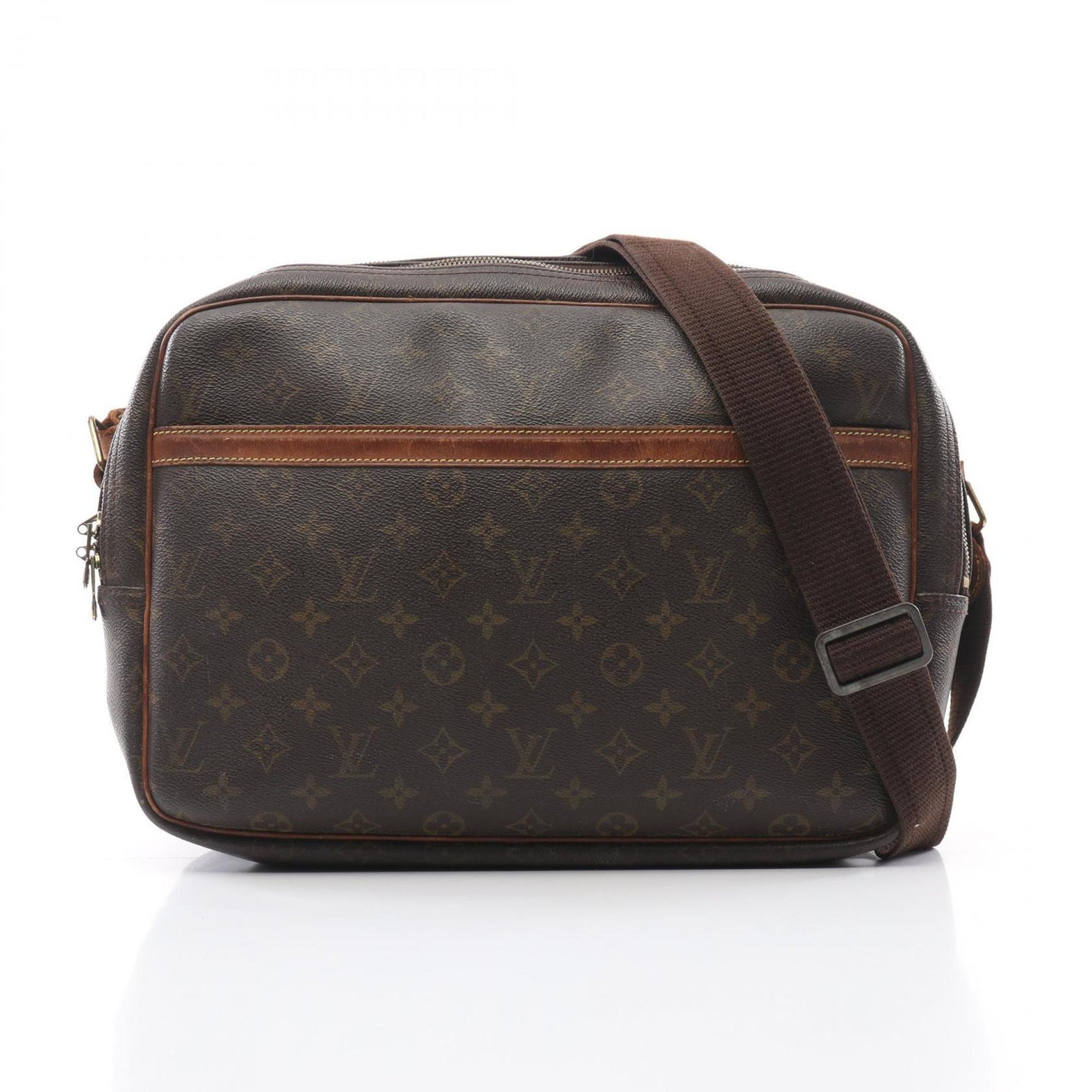 Louis Vuitton Reporter GM Shoulder Bag Coated Canvas Leather Monogram