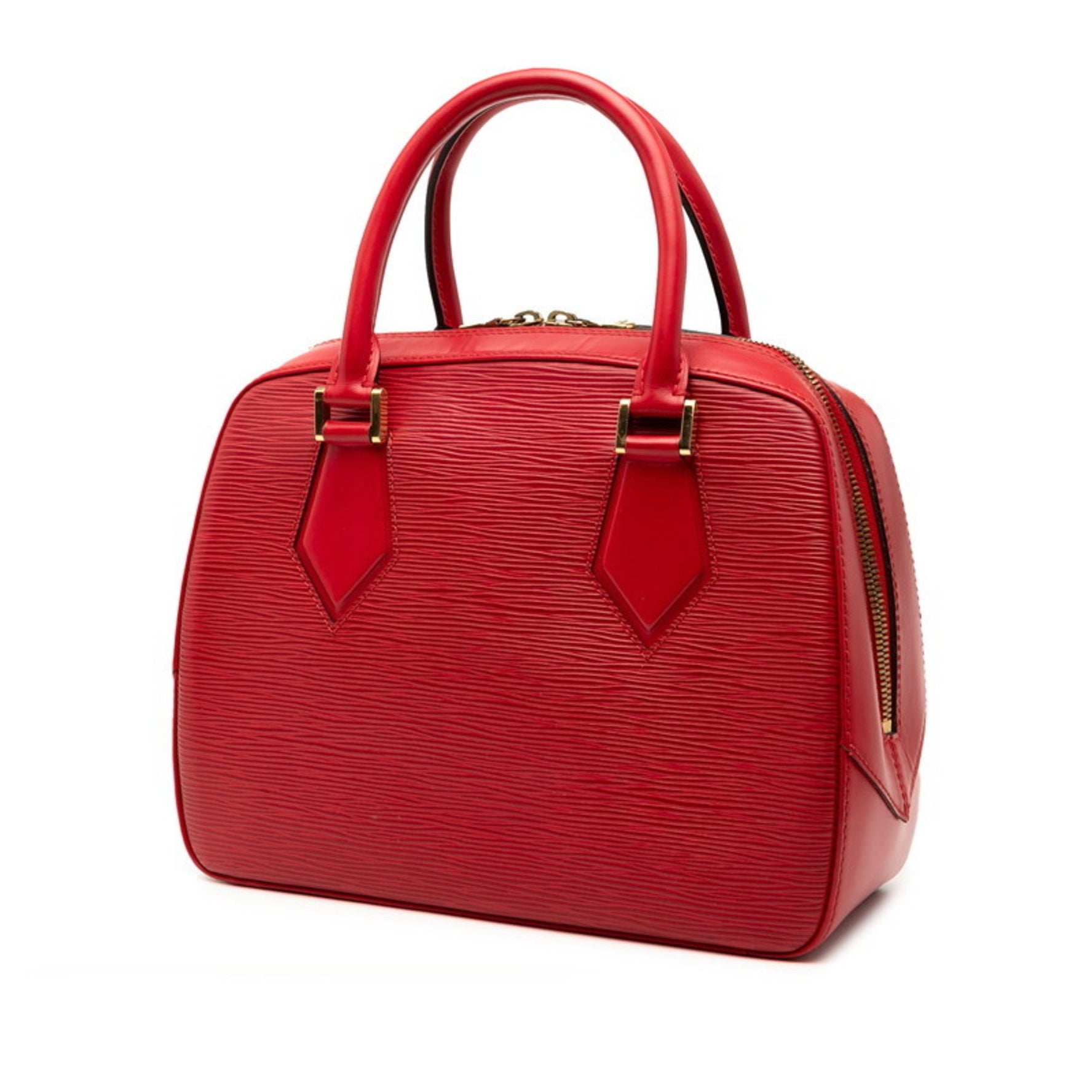 Louis Vuitton Epi Sablon Handbag Castilian Red Leather LOUIS VUITTON