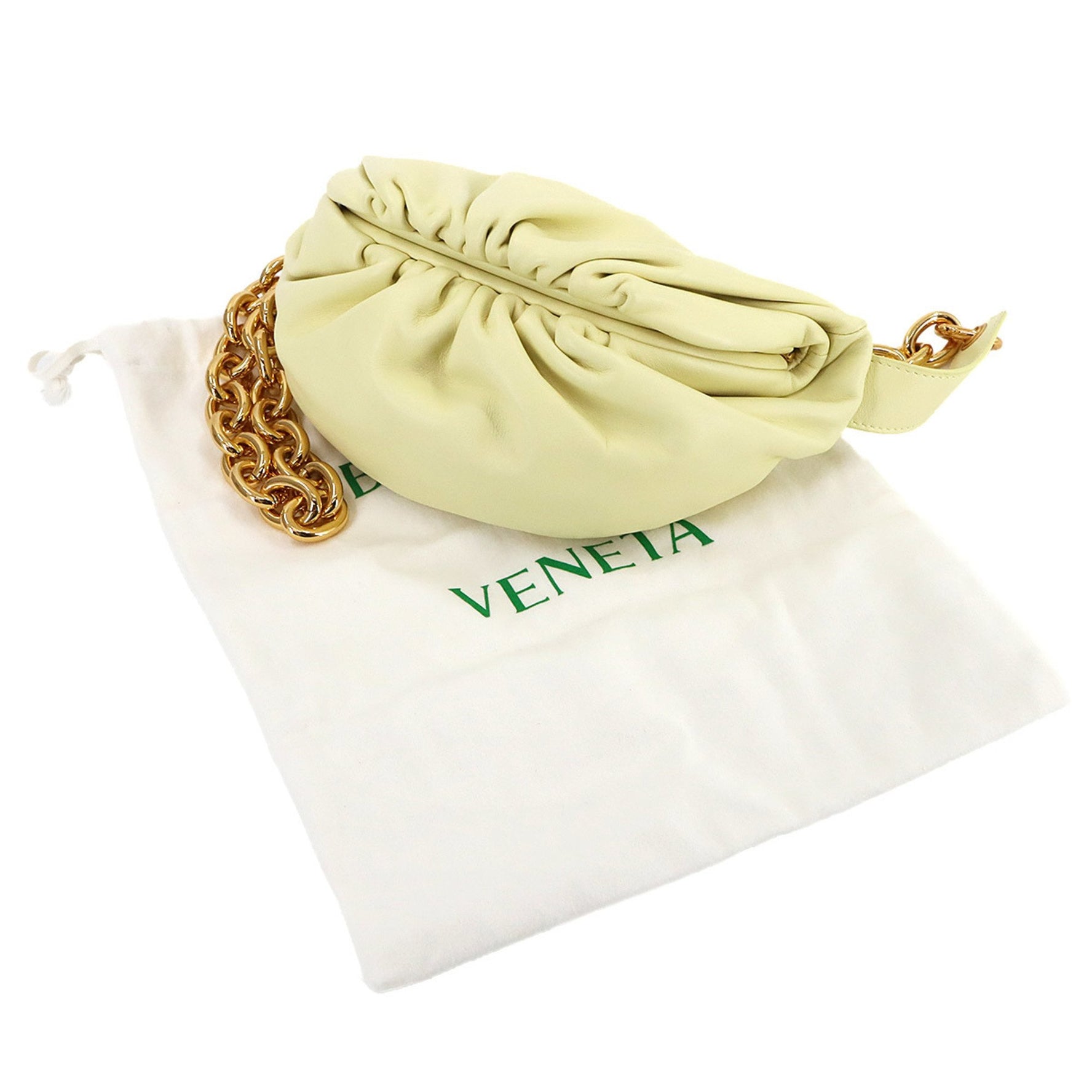 Bottega Veneta The Chain Pouch Body Bag, Leather, Gold Hardware