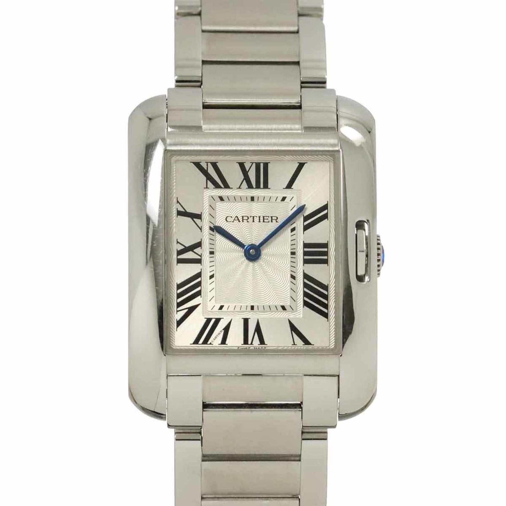 Cartier Tank Anglaise MM Silver Quartz Watch