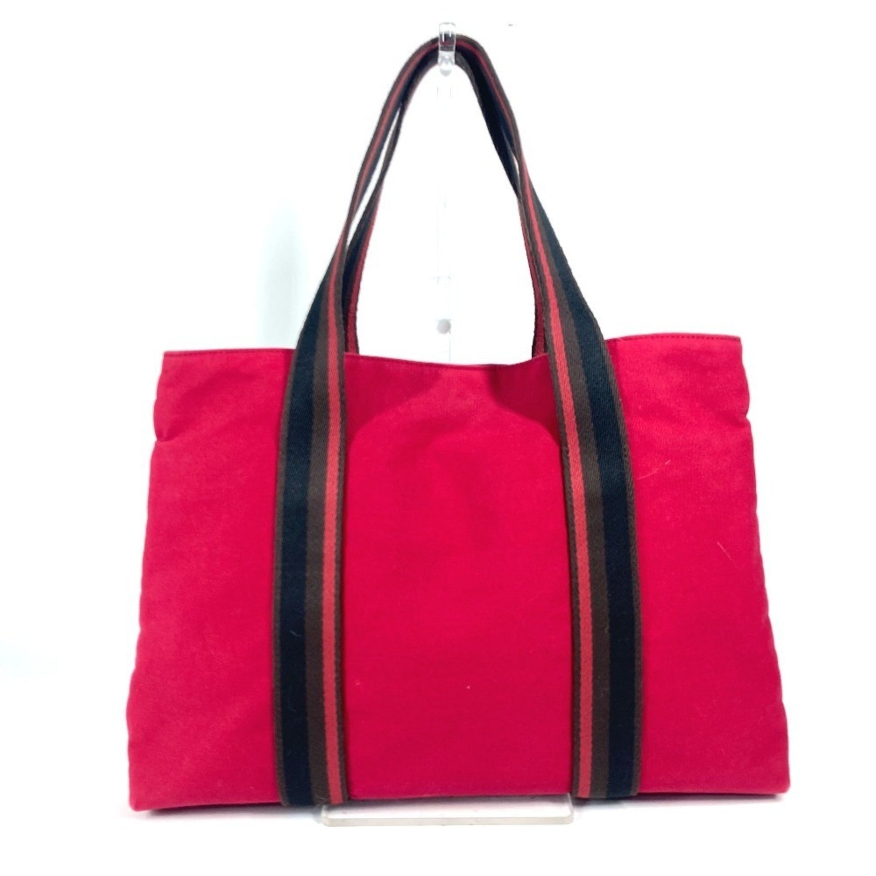 HERMES Troca Horizontal MM Tote Bag Shoulder Canvas Men's Red